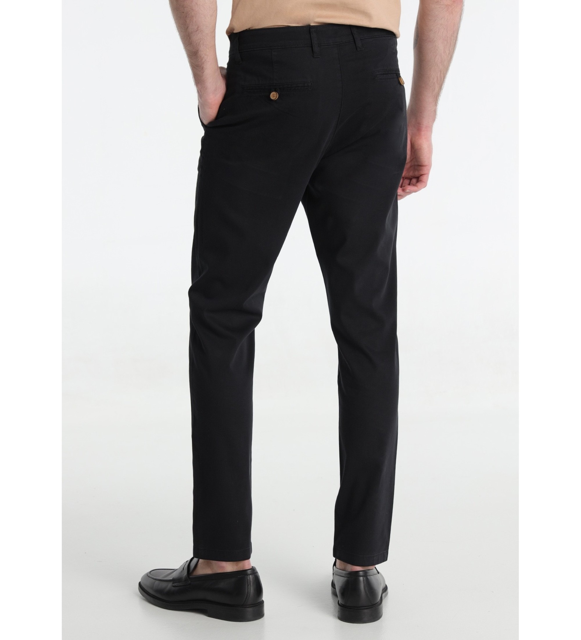 Six Valves Czarne spodnie chino