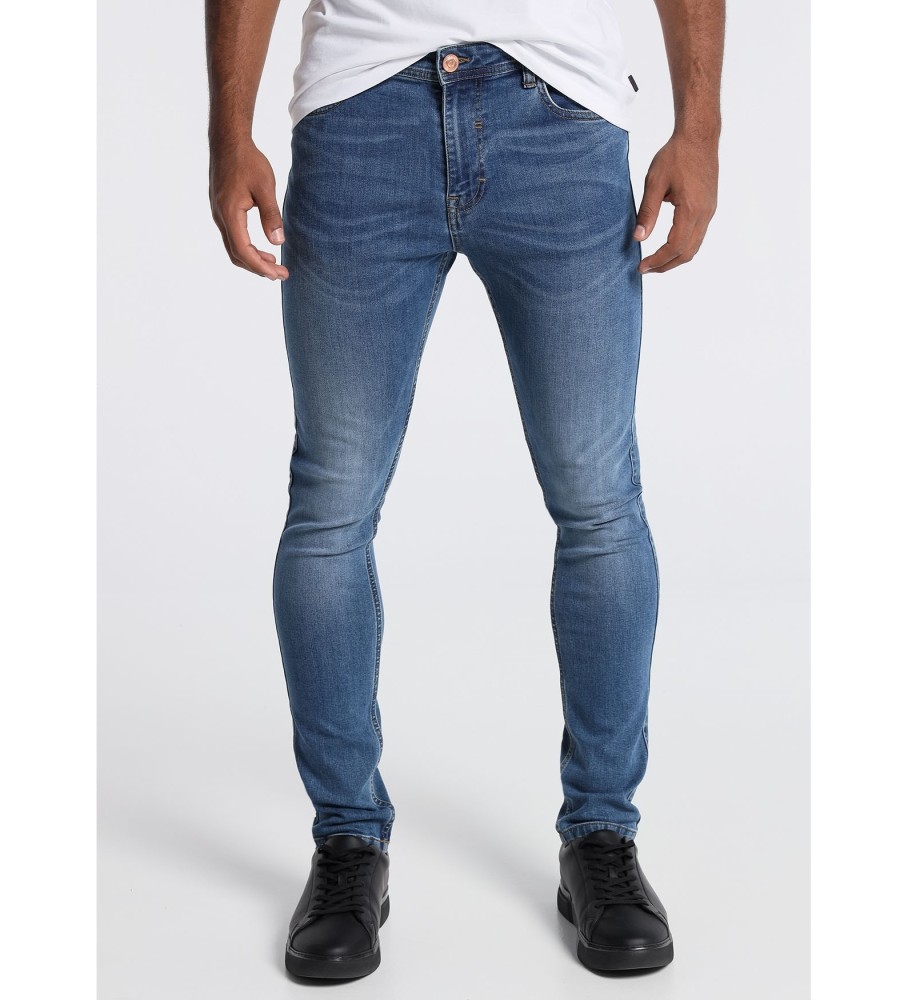 Six Valves Jeans Denim Blu Medio Skinny blu