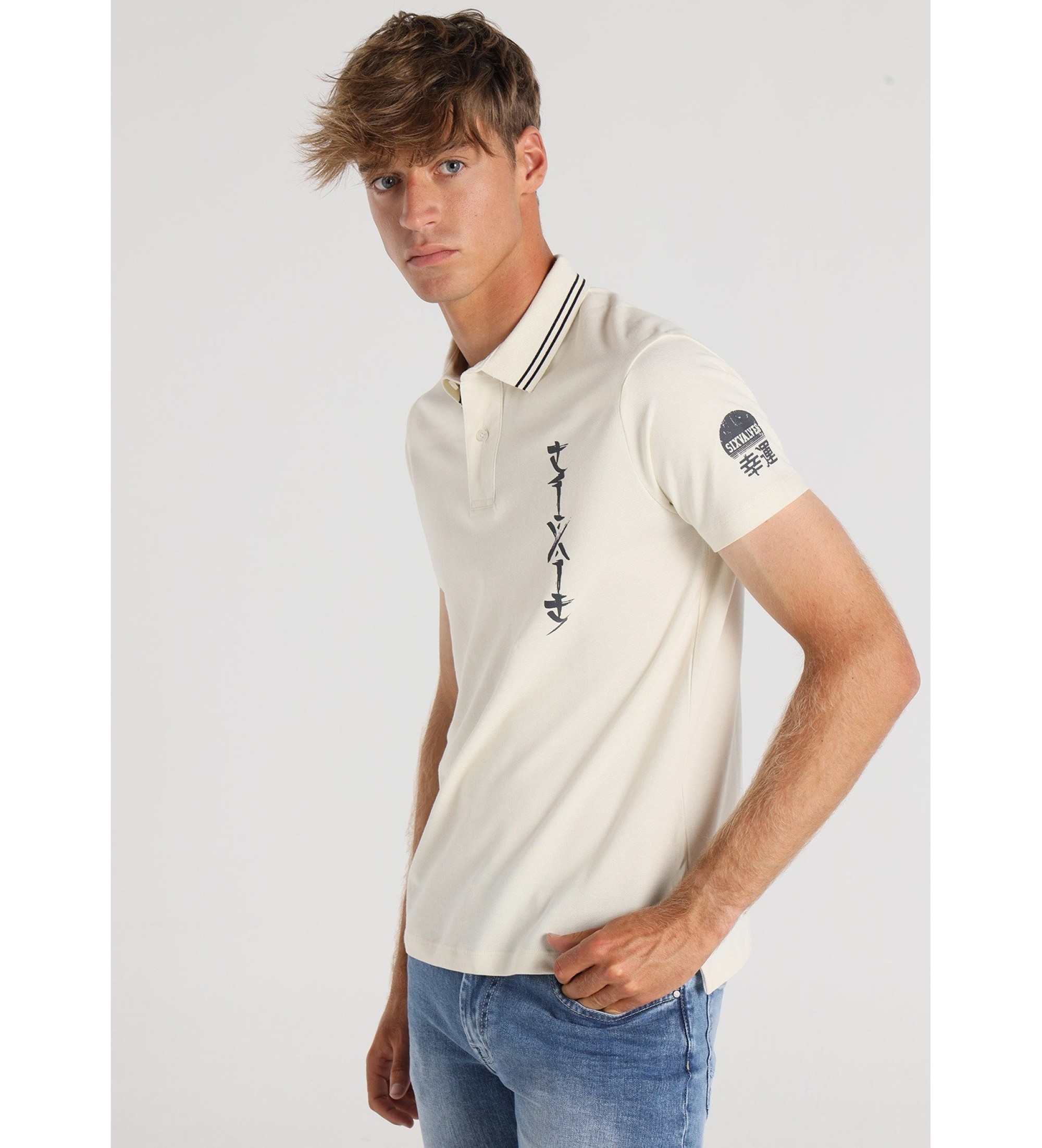 Six Valves Japan Poloshirt beige