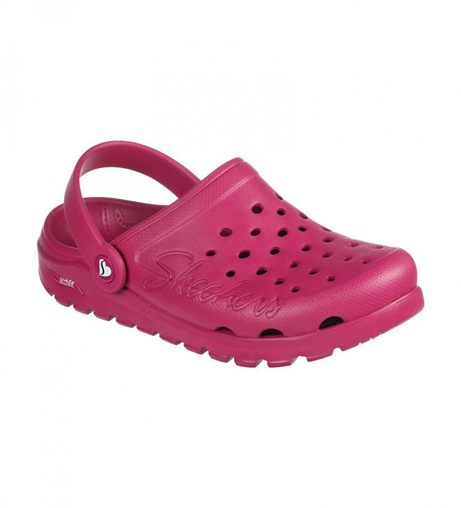 Skechers Zuecos Arch Fit Footsteps fucsia