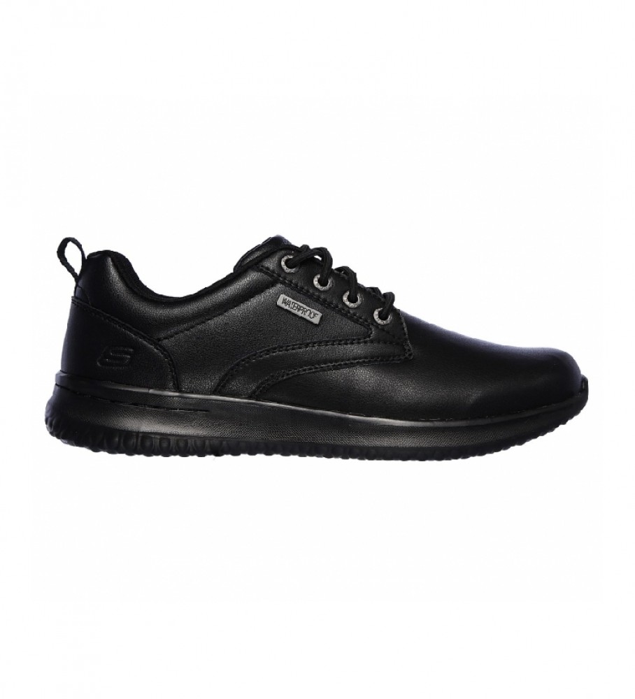 Skechers Delson leather sneakers - Antigo black
