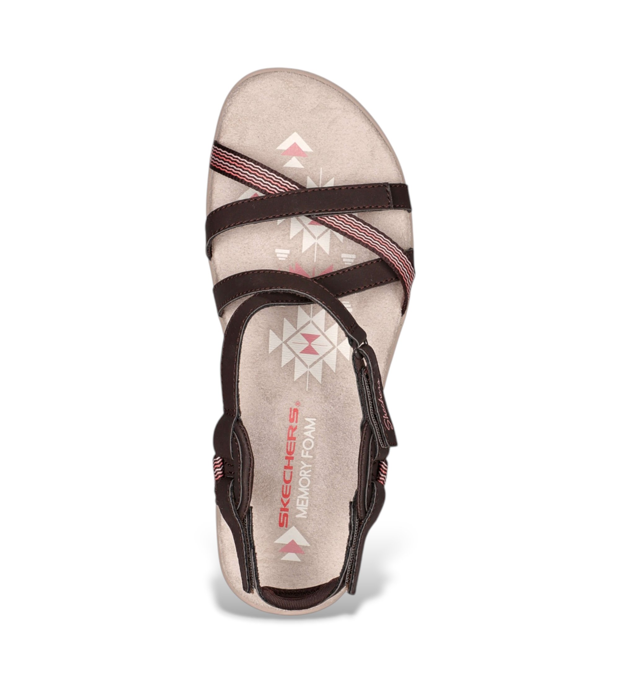 Skechers Chocolade Reggae Slim Sun Array Sandalen