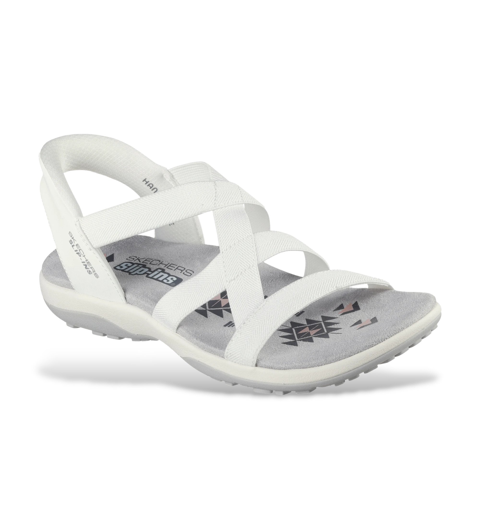 Skechers Sandalias Slip-ins Reggae Slim Stretch Flex blanco
