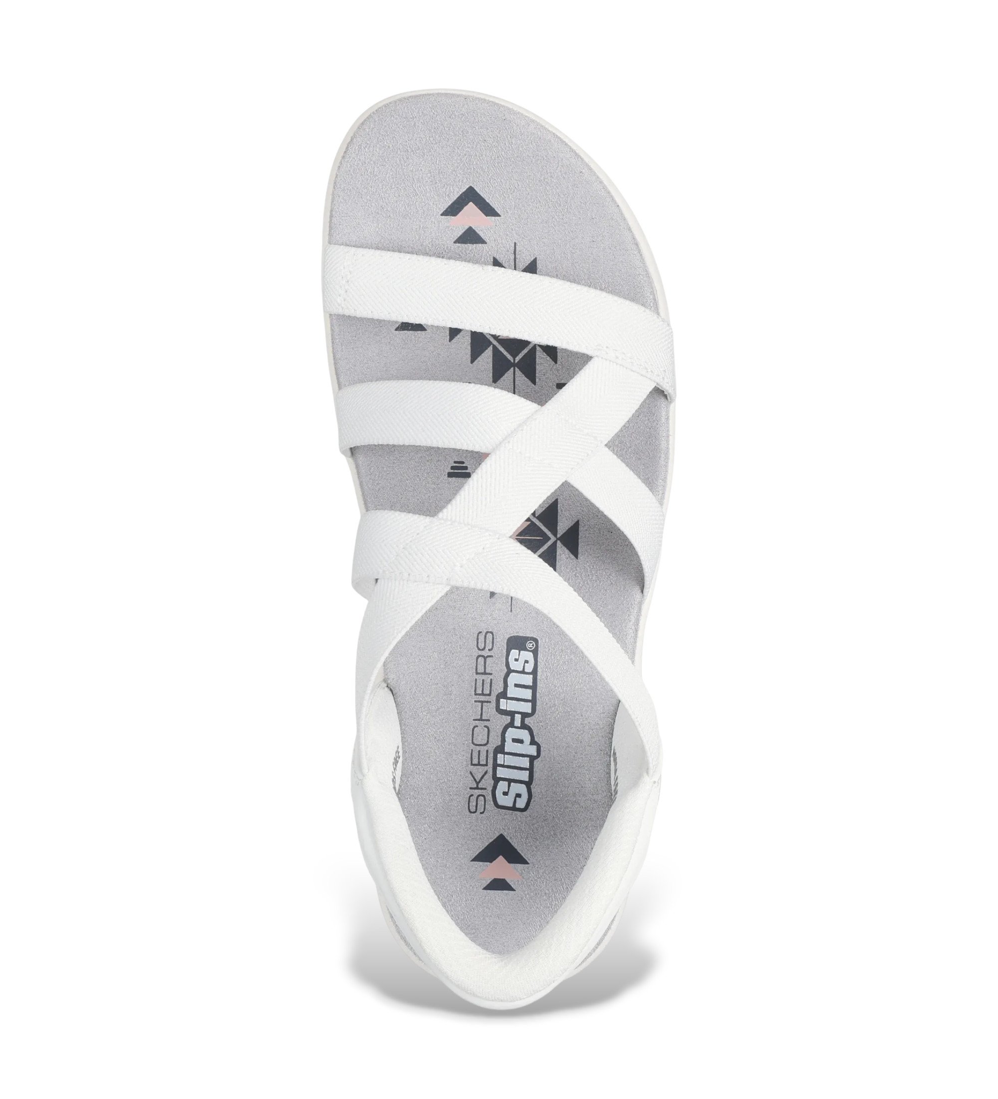 Skechers Sandalias Slip-ins Reggae Slim Stretch Flex blanco