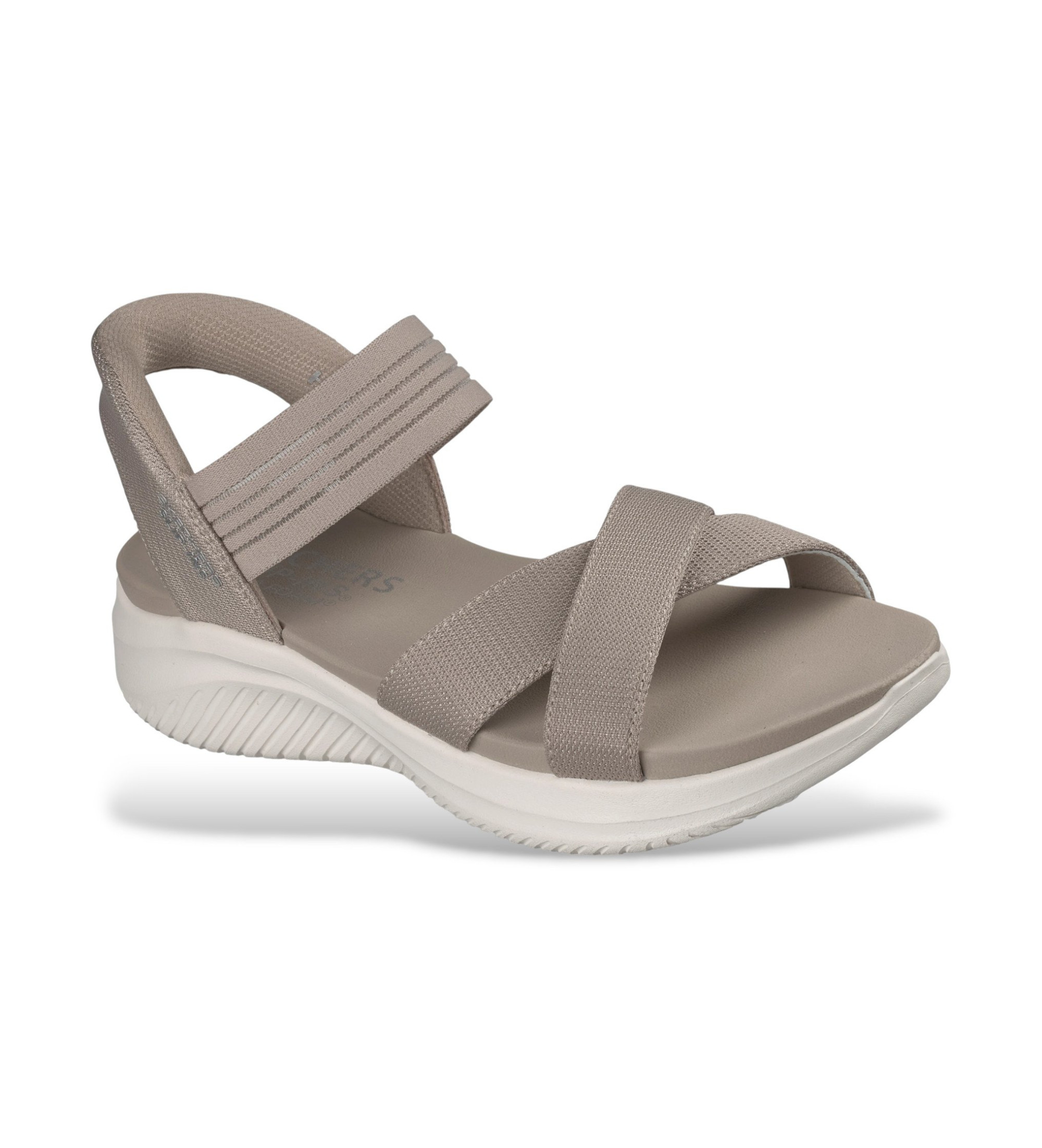 Skechers Slip-ins Ultra Flex 3.0 Nooit Beter taupe sandalen