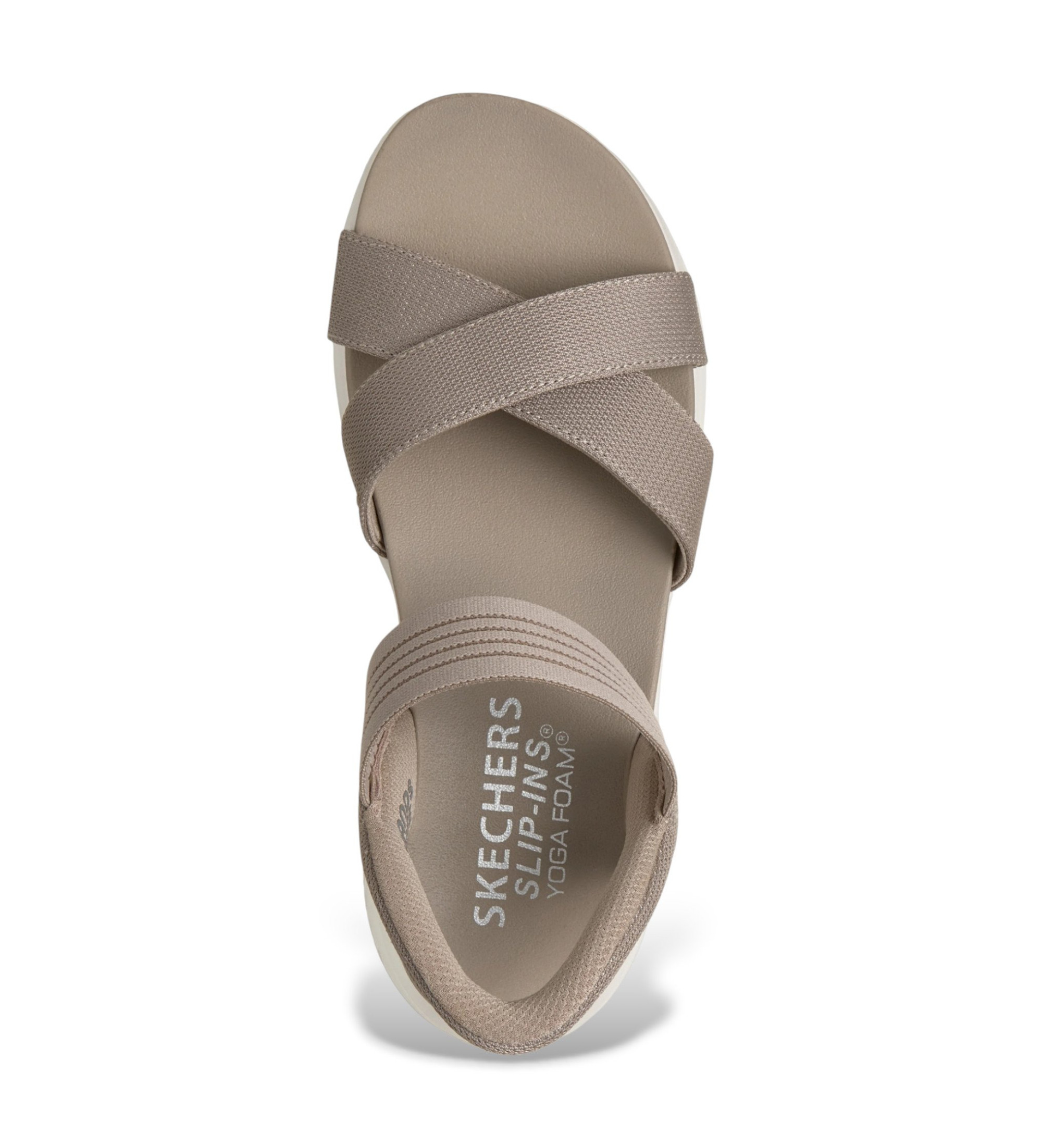 Skechers Slip-ins Ultra Flex 3.0 Nooit Beter taupe sandalen