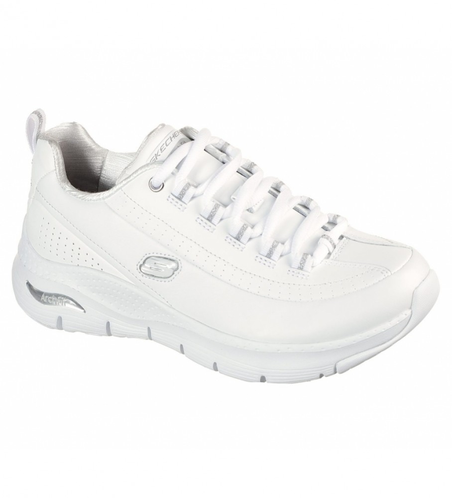 Skechers Sapatos de Couro Arch Fit Citi Drive White