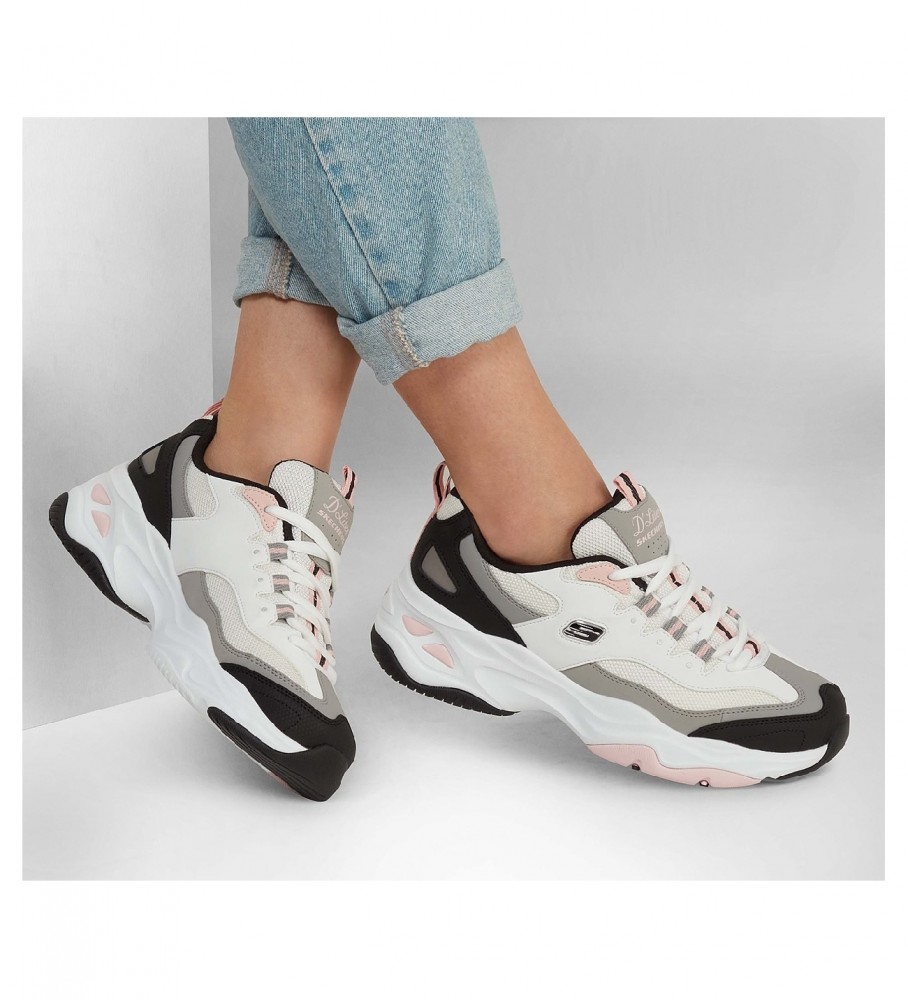 Skechers Zapatillas de D'Lites 4.0 - Fresh Diva blanco, gris, rosa - Tienda Esdemarca calzado, moda y complementos - zapatos de marca y zapatillas de marca