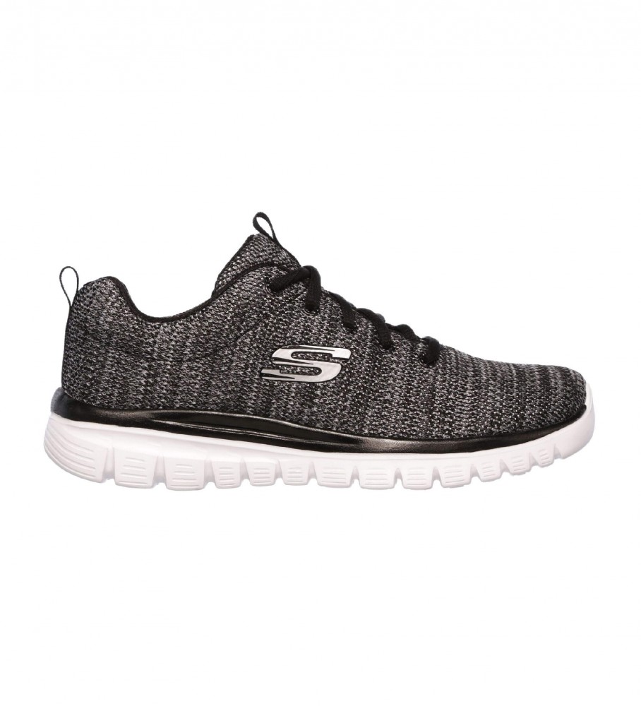 Skechers Chaussures Graceful Twisted Fortune Gray, noires