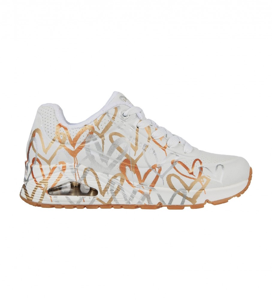Skechers Sneakers Uno Goldcrown - Metallic love white, metallic