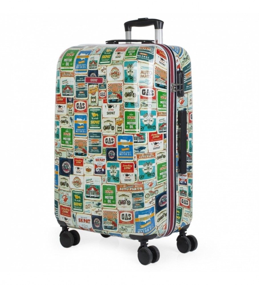 Skpat Kiev Trolley Suitcase 130560 green, multicolour - 44x67x24cm 