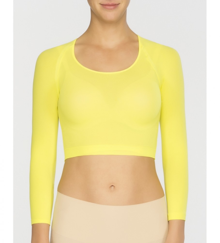 Spanx Sous-chemise de base en tricot semi-transparent 20155R jaune