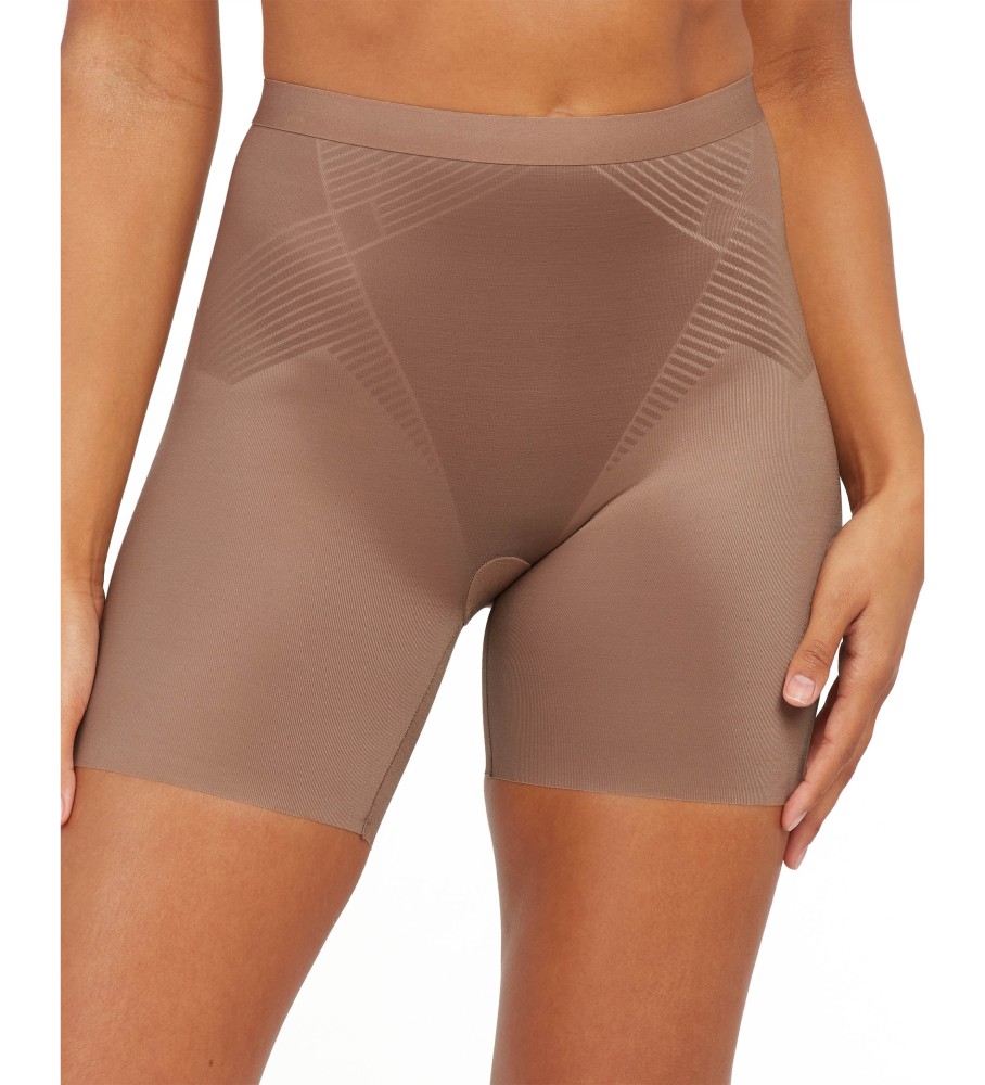 SPANX Body shaper panty girdle waist short leg brown - ESD Store fashion,  footwear and accessories - best brands shoes and designer shoes