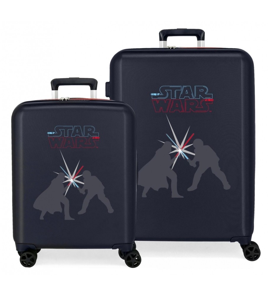 Disney Set valigia rigida Star Wars Swords 55-70 cm blu scuro