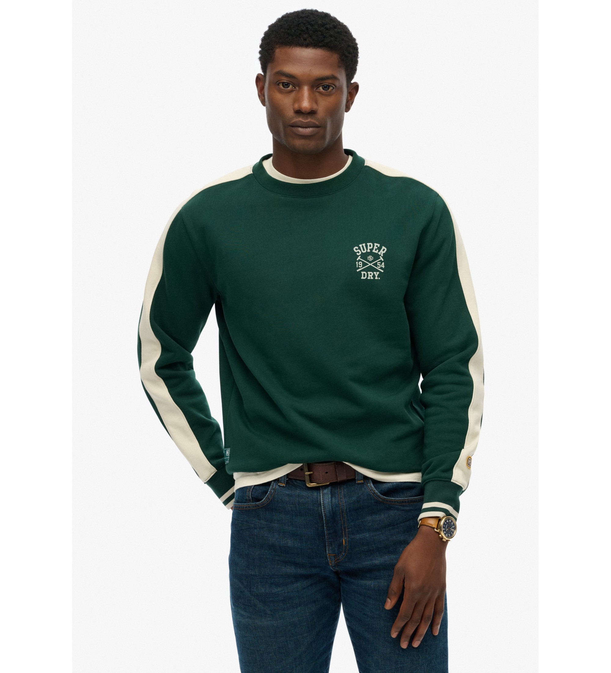Superdry Athletic Club Crew Sweatshirt vert Superdry Athletic Club Crew Sweatshirt vert