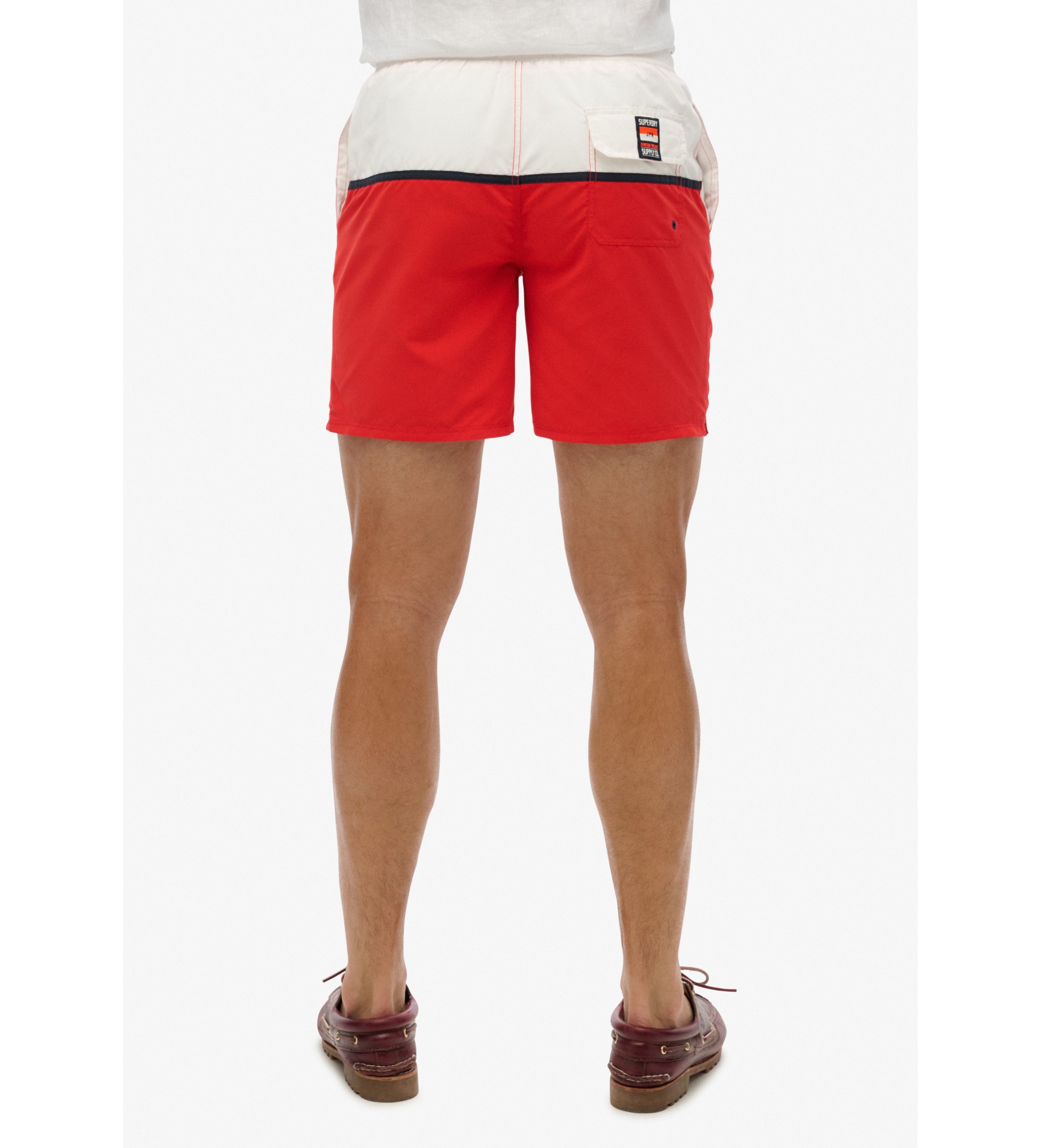 Superdry Kostium kąpielowy 43,2 cm z czerwonym logo żeglarskim
