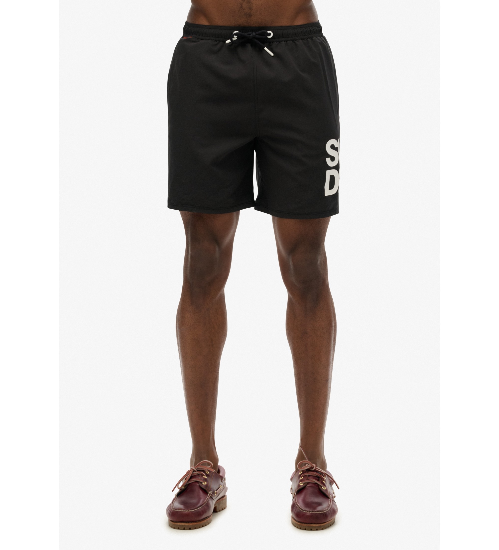 Superdry Kostium kąpielowy 43,2 cm z logo Sportswear czarny