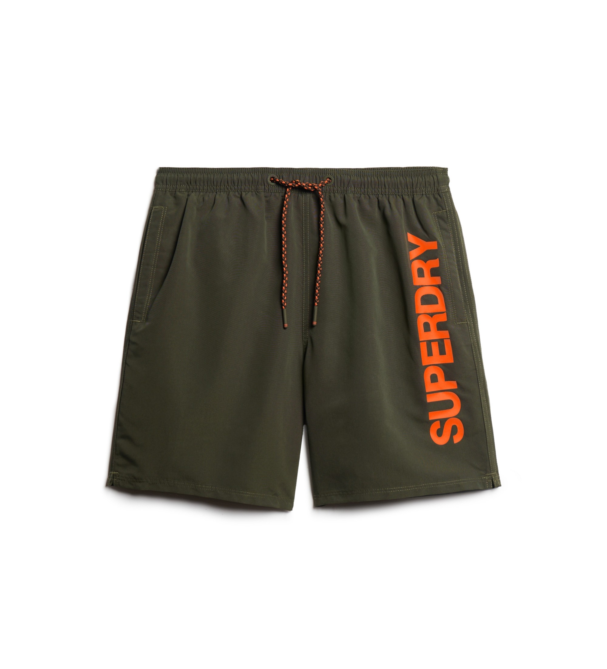 Superdry Badedragt af genbrugsmateriale med grn sportsgrafik