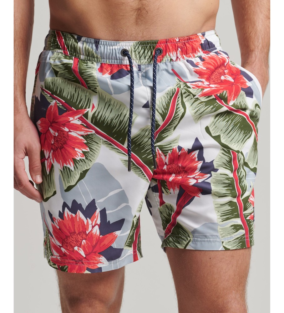 Superdry Hawaiian swimming costume made of multicoloured recycled material  - ESD Store fashion, footwear and accessories - best brands shoes and  designer shoes