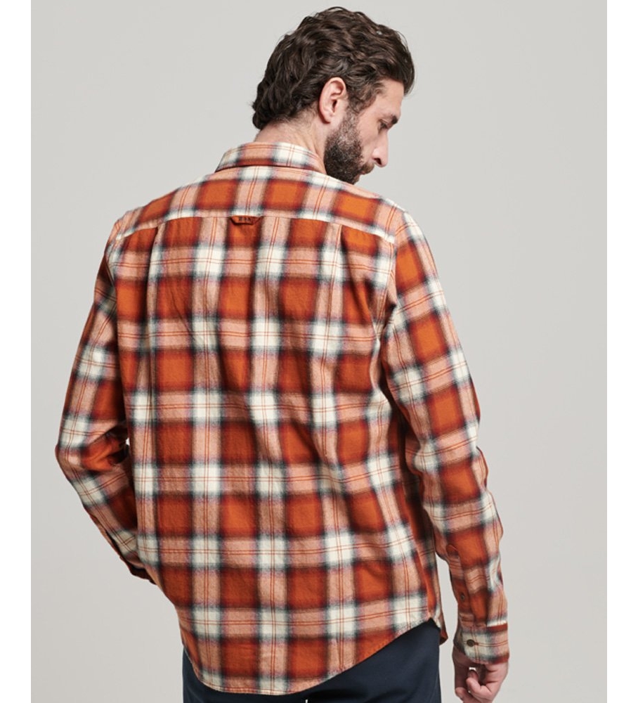 Superdry Camisa De Leador De Algodn Orgnico Con Logotipo Vintage naranja