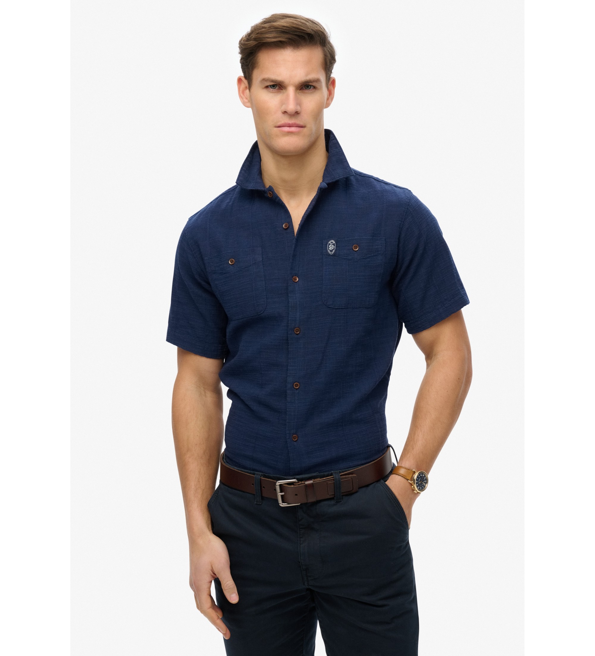 Superdry Textured short sleeve shirt Merchant Store