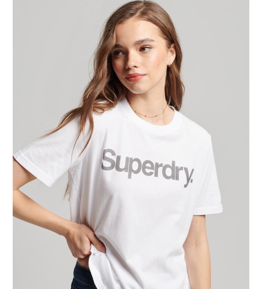 Superdry T-shirt avec logo Core blanc