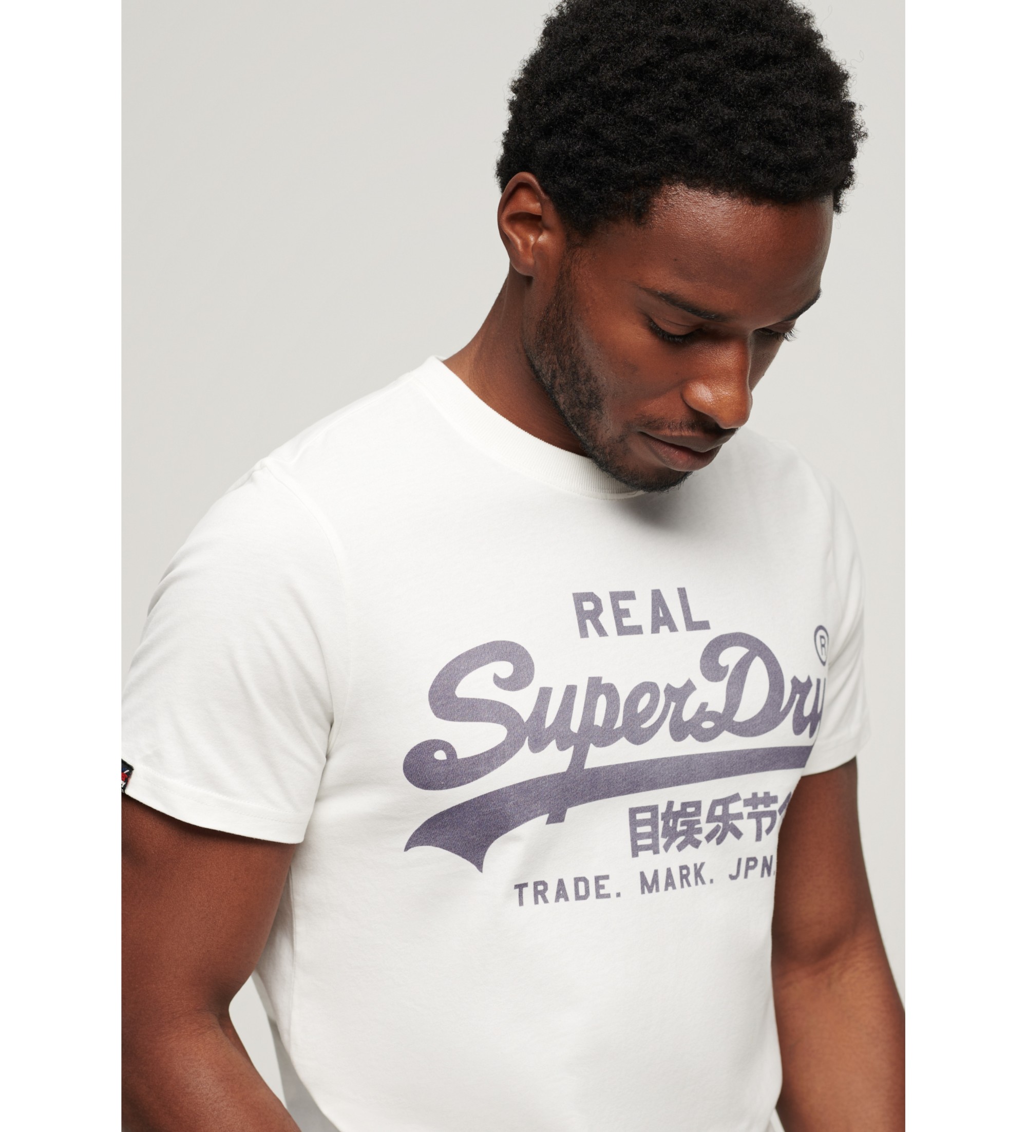 Superdry T-shirt with logo Vintage Logo white