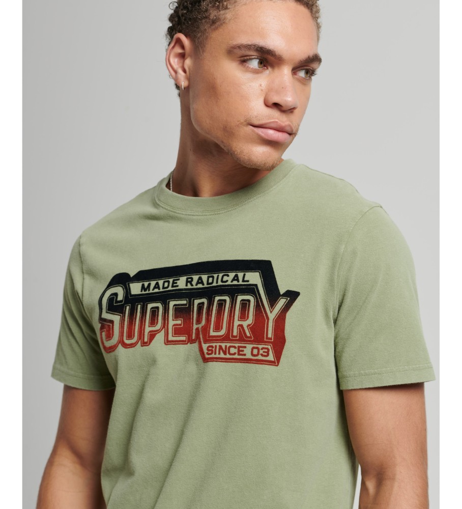 Superdry Organic cotton t-shirt with Vintage Logo Shadow logo - ESD Store  fashion, footwear and accessories - best brands shoes and designer shoes