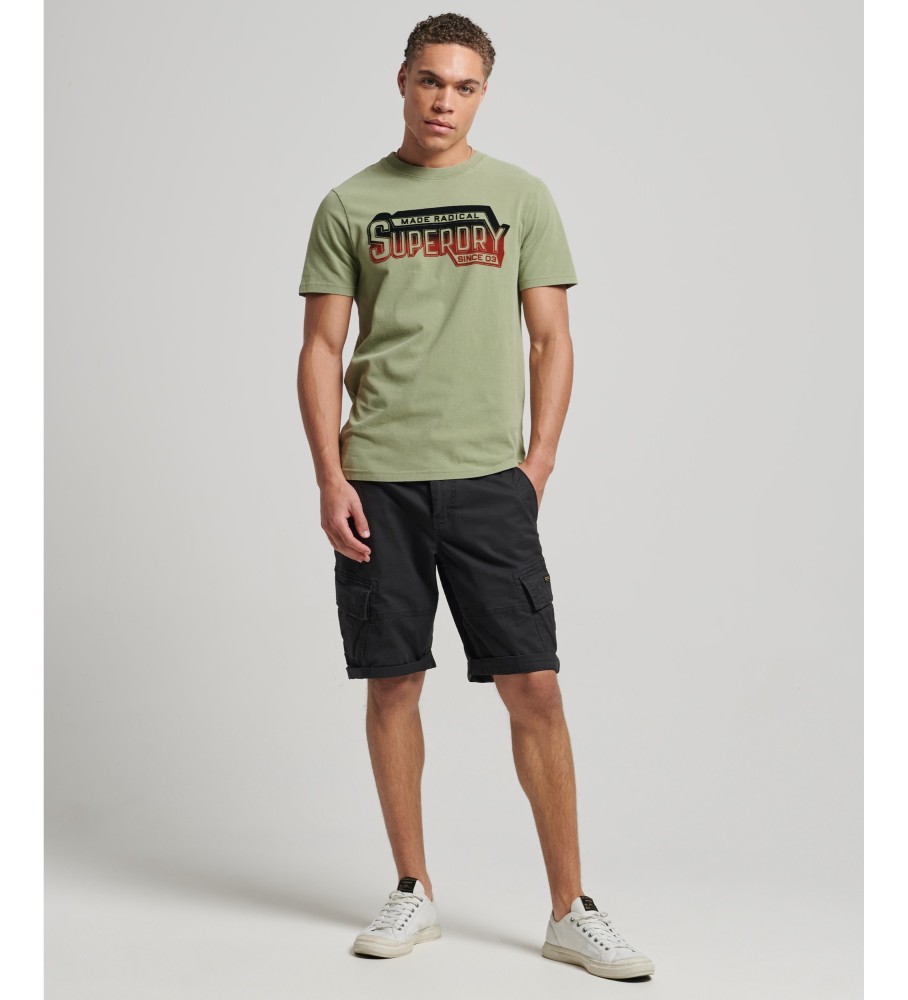 Superdry Camiseta de algodn orgnico y logotipo Vintage Logo Shadow