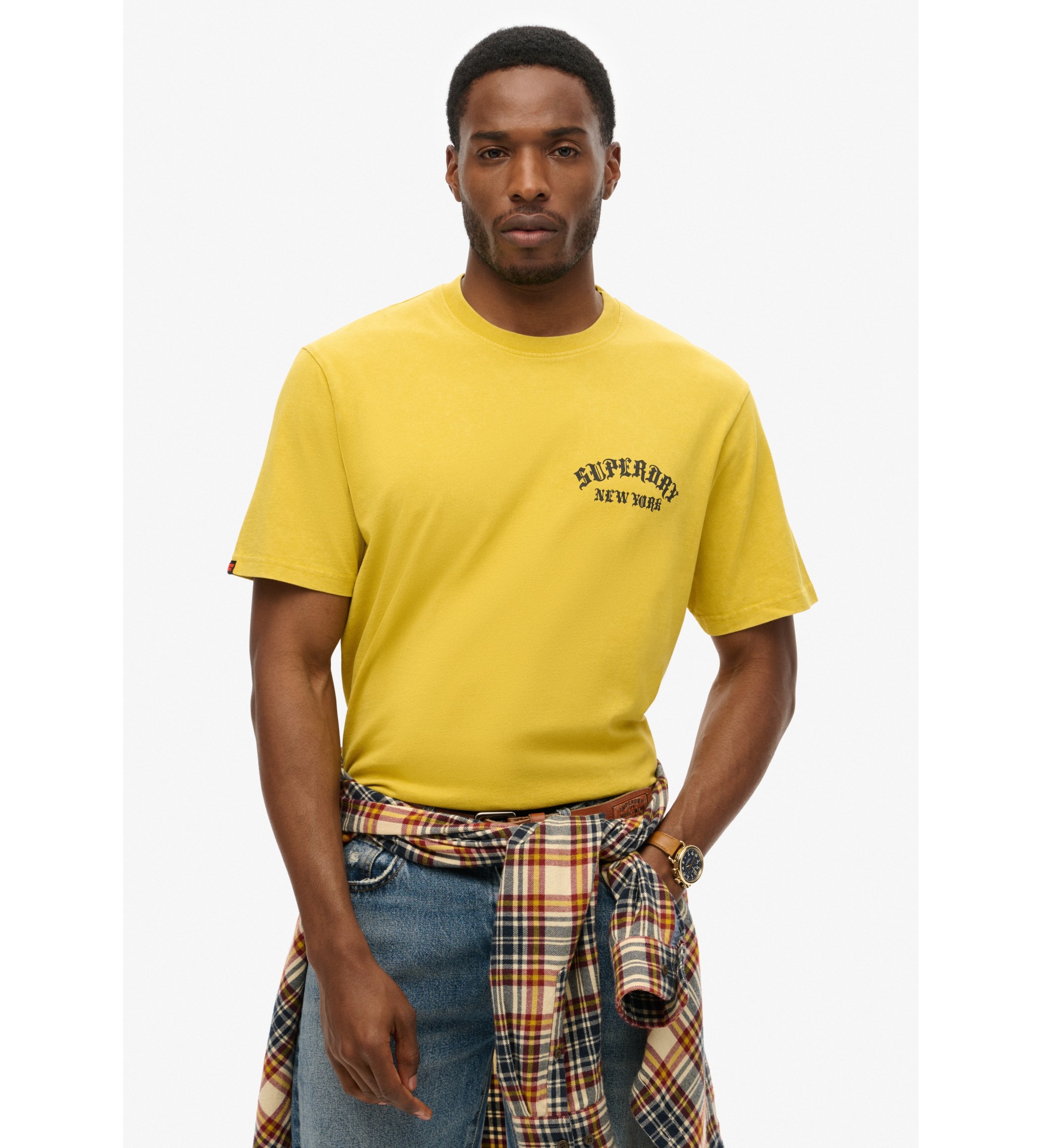 Superdry T-shirt Neo Trad Tattoo jaune