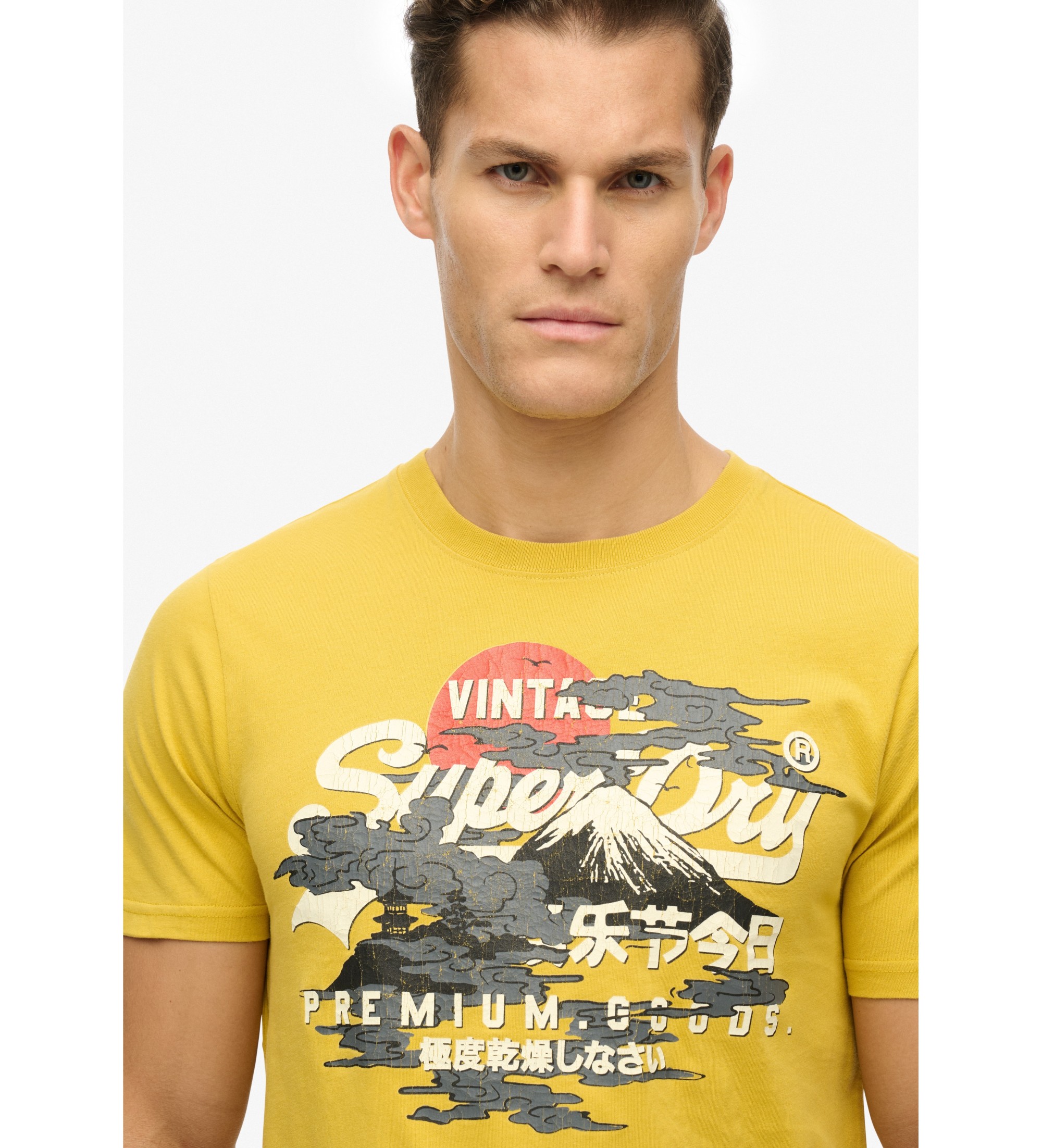 Superdry T-shirt vintage Tokyo jaune