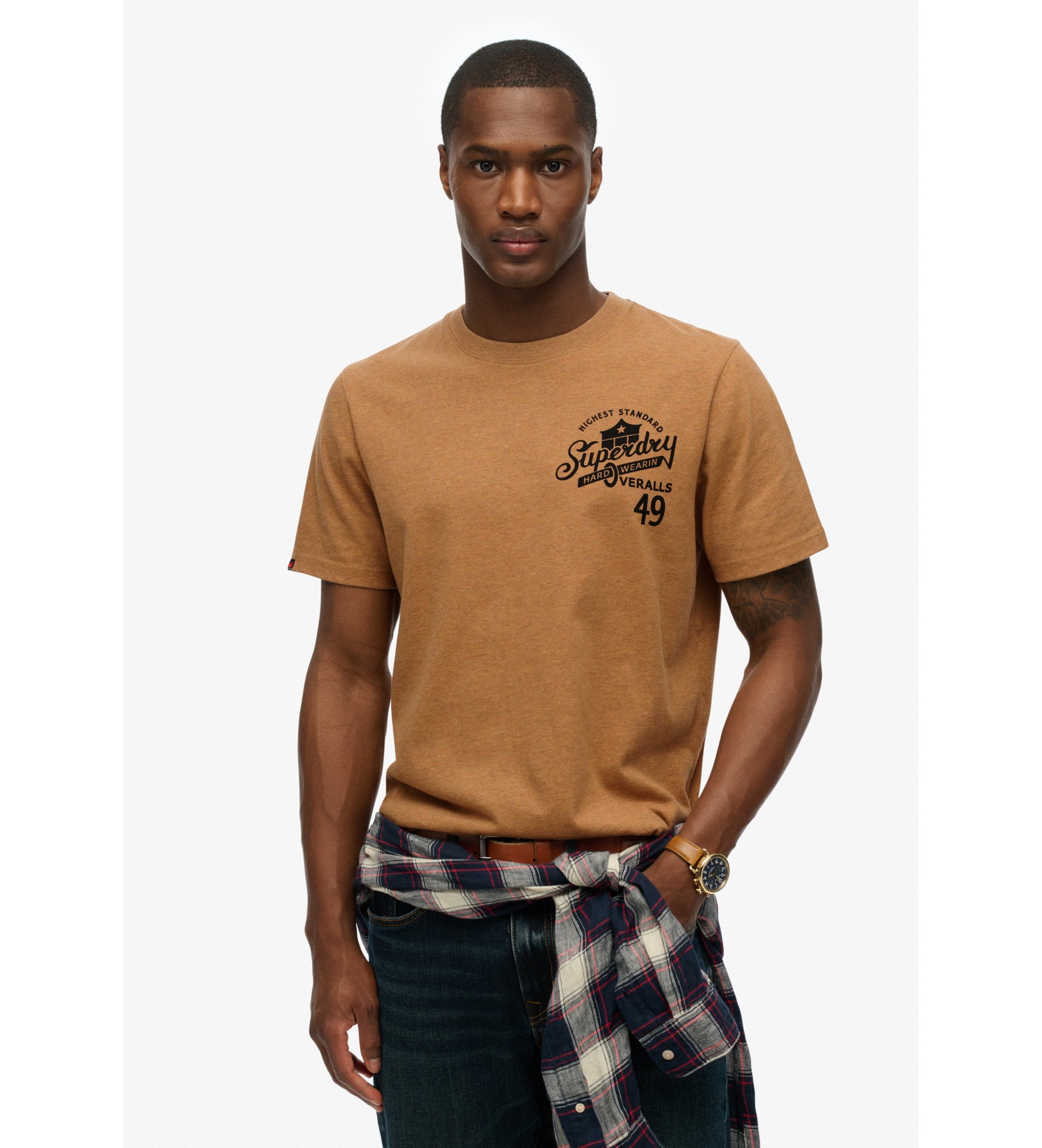 Superdry T-shirt jaune Vintage Workwear