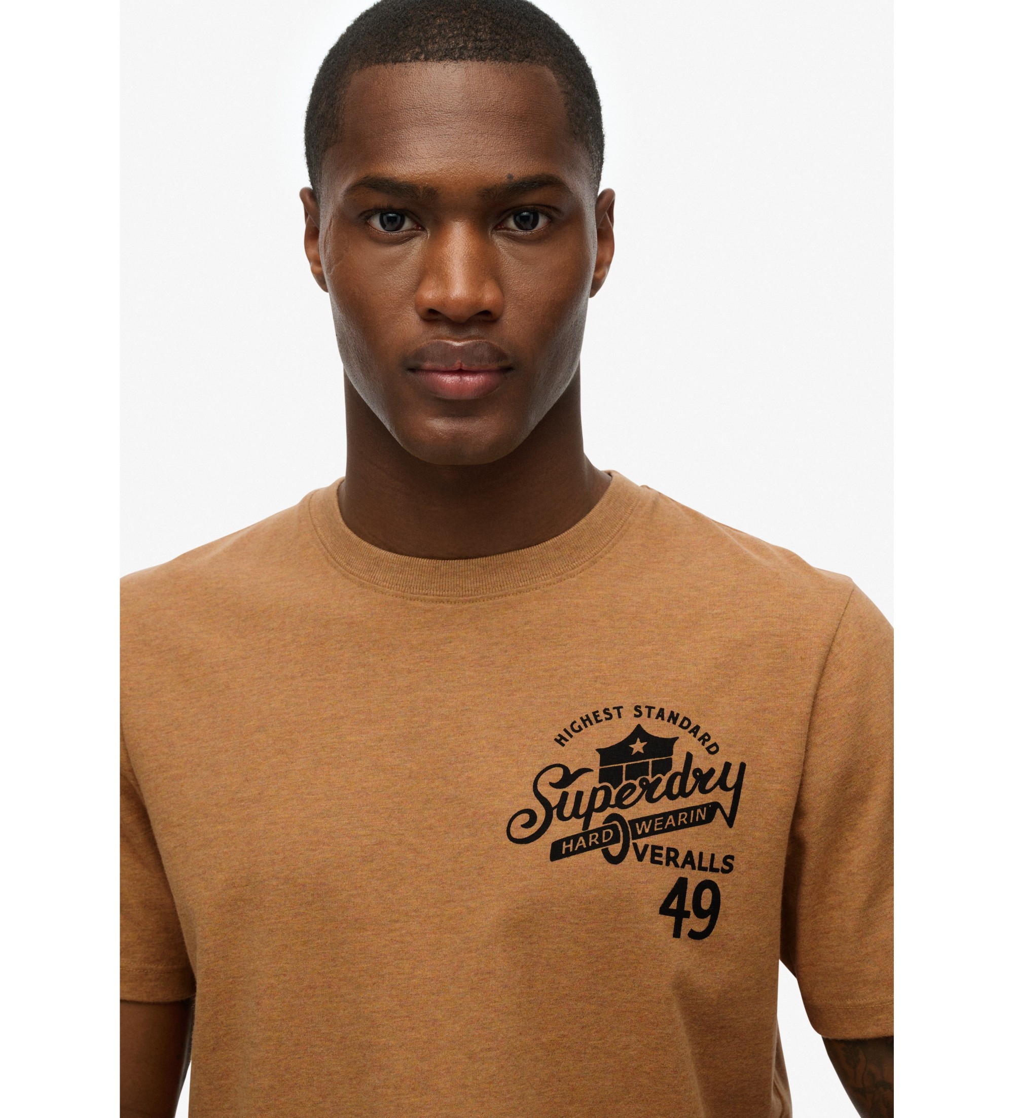 Superdry T-shirt jaune Vintage Workwear