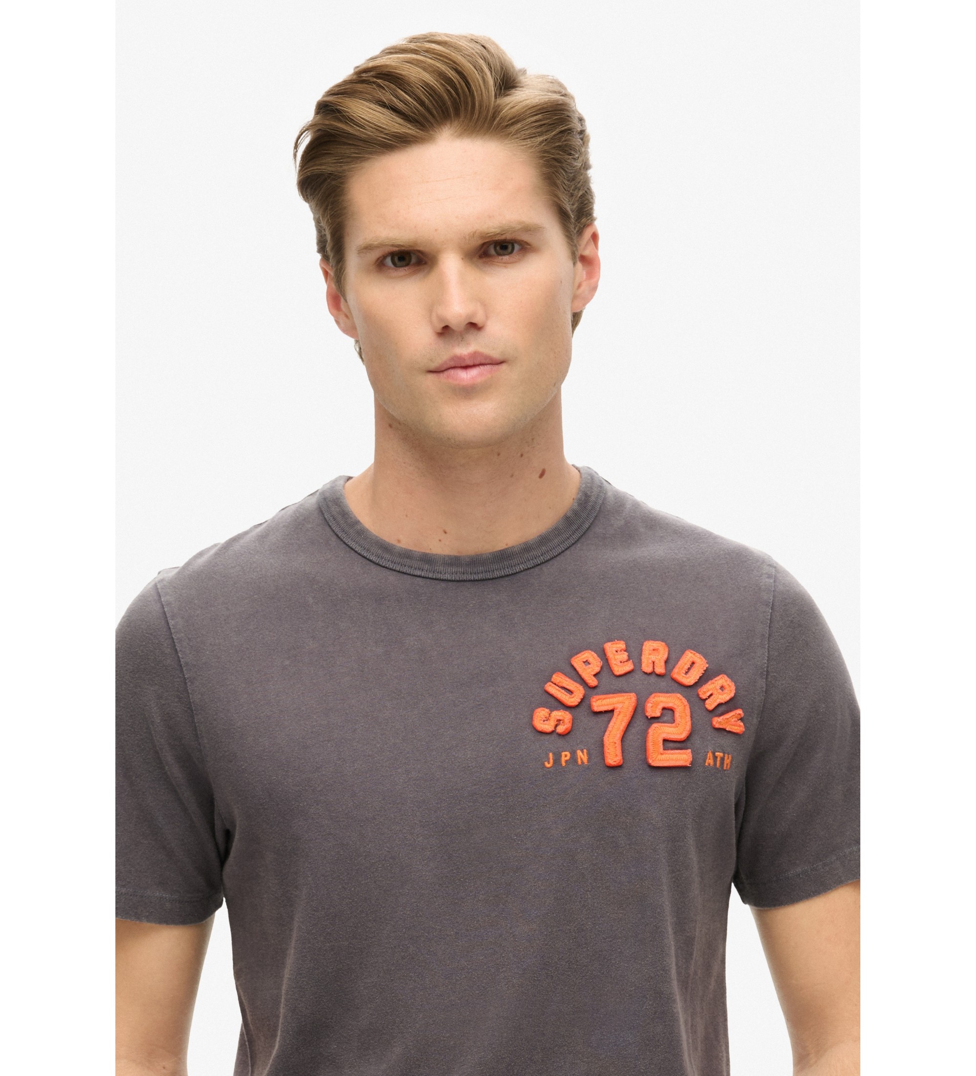 Superdry Vintage Athletic majica s kratkimi rokavi sive barve