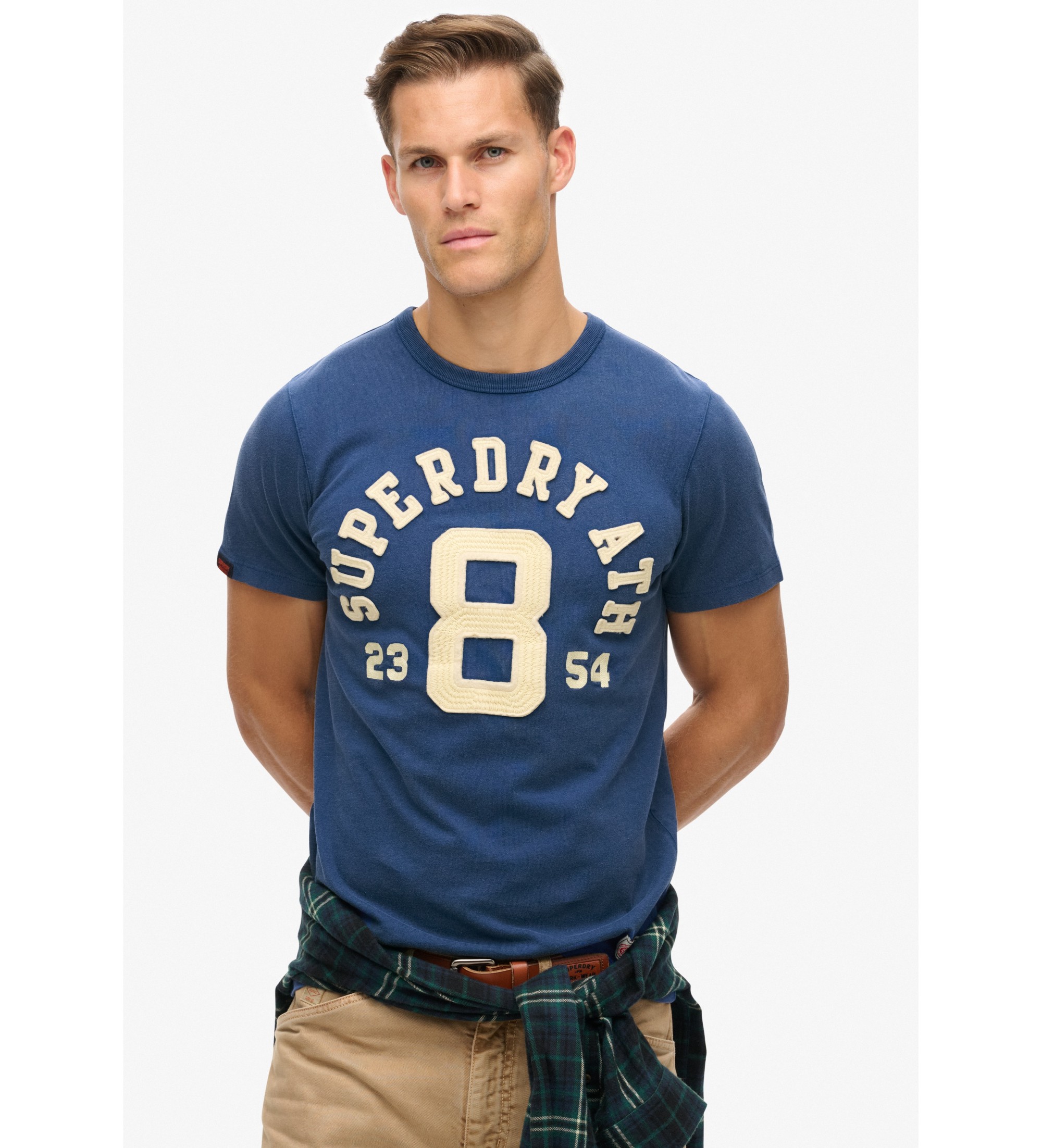 Superdry Camiseta de manga corta Vintage Athletic marino