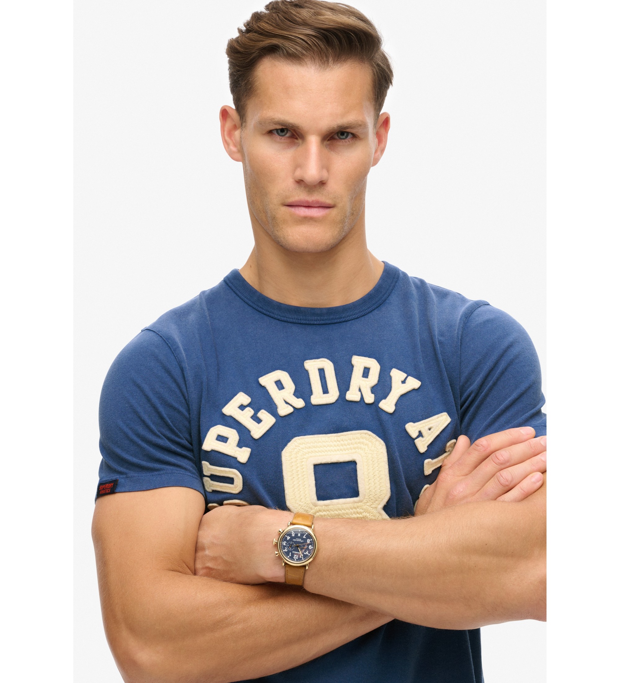 Superdry Camiseta de manga corta Vintage Athletic marino