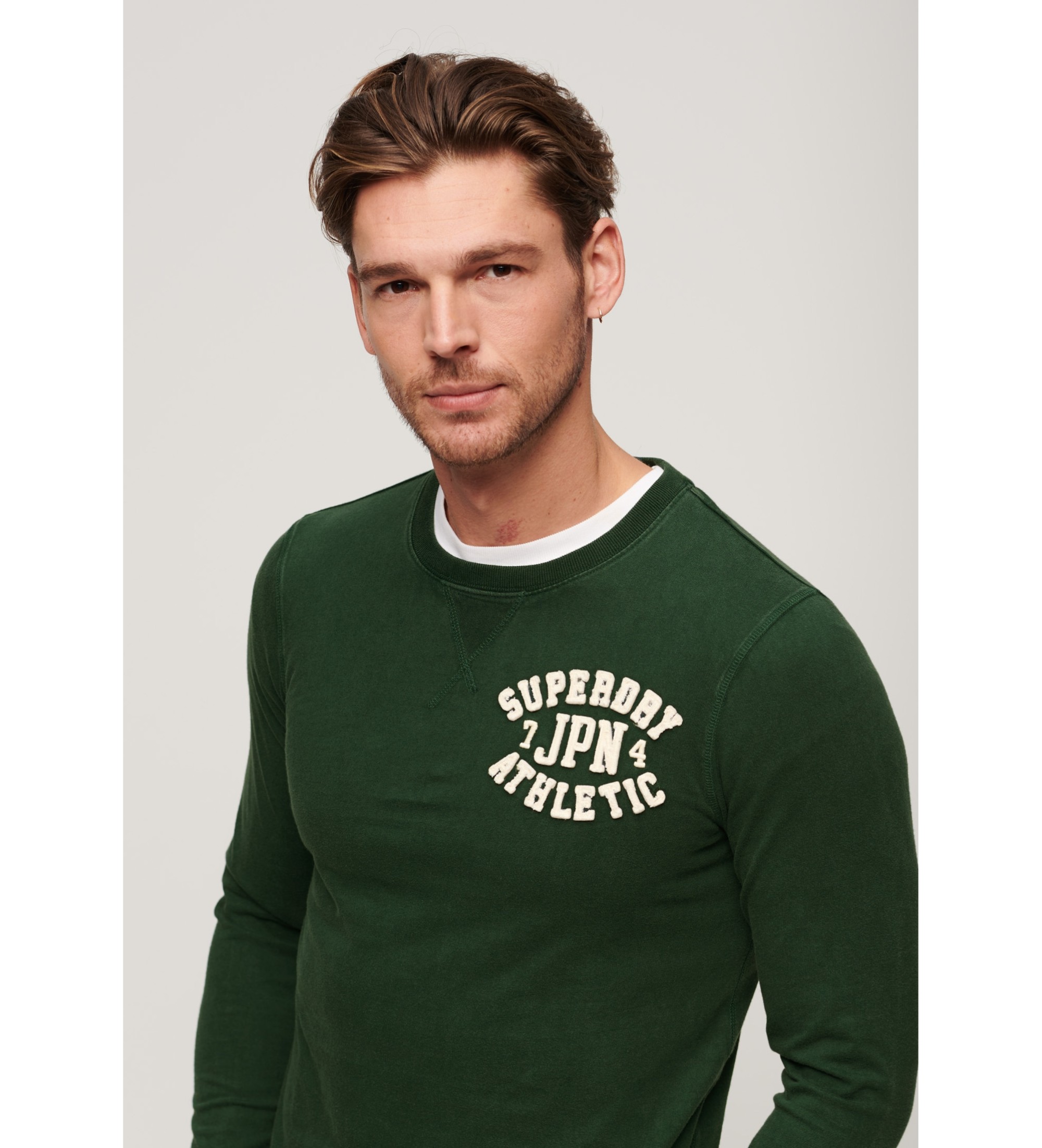 Superdry Vintage atletisk langrmet T-shirt grn