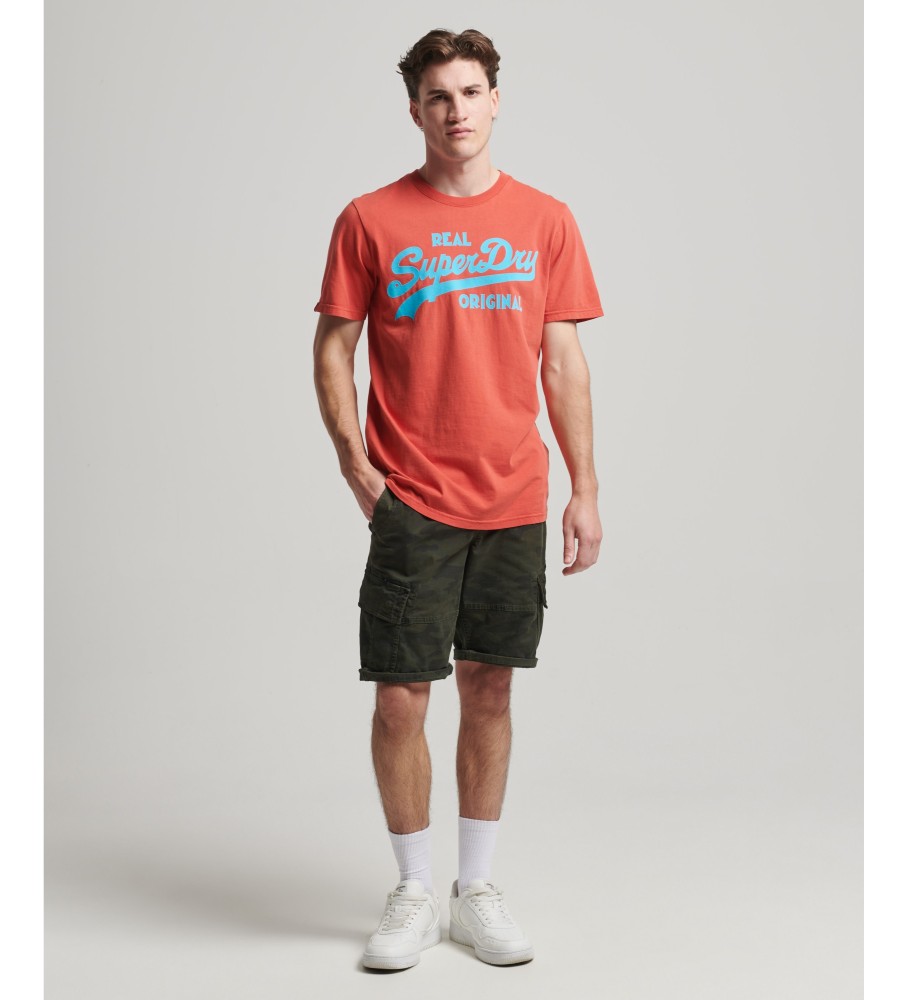Superdry T-shirt fluorescent avec logo Vintage Logo orange