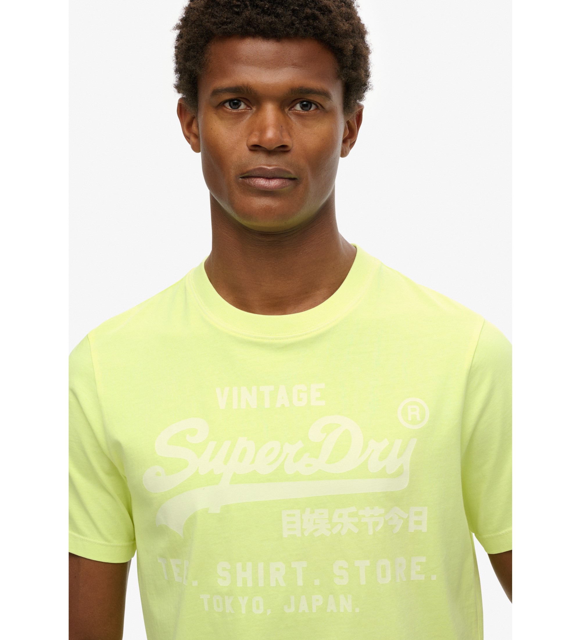 Superdry Fluor gelb Vintage-T-Shirt