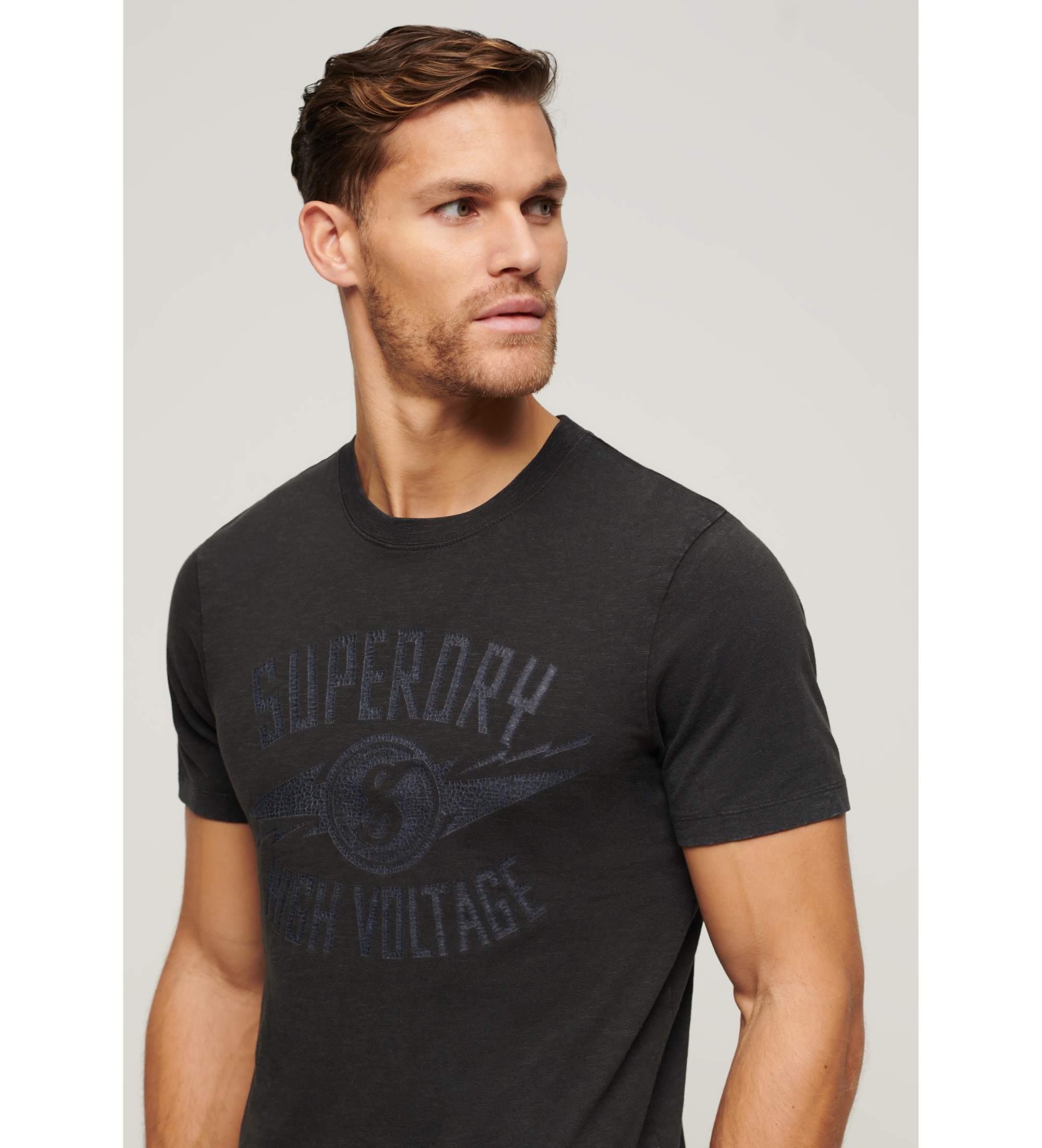 Superdry Retro Rocker grafisk T-shirt sort Superdry Retro Rocker grafisk T-shirt sort