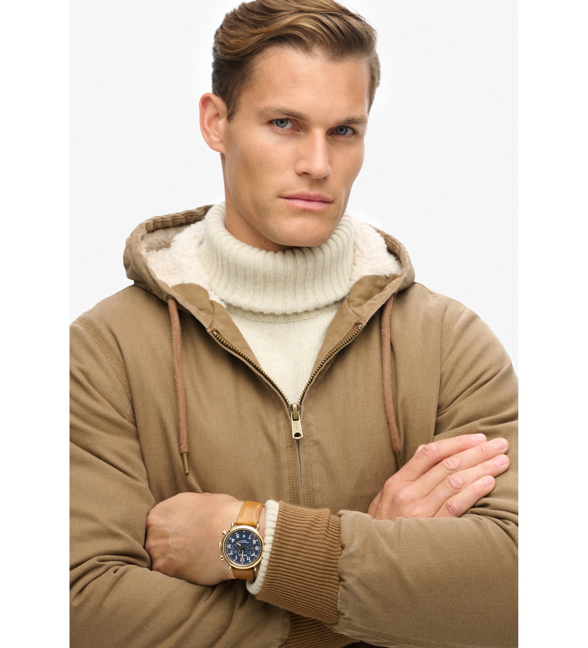 Superdry Giubbotto bomber con cappuccio da lavoro vintage marrone