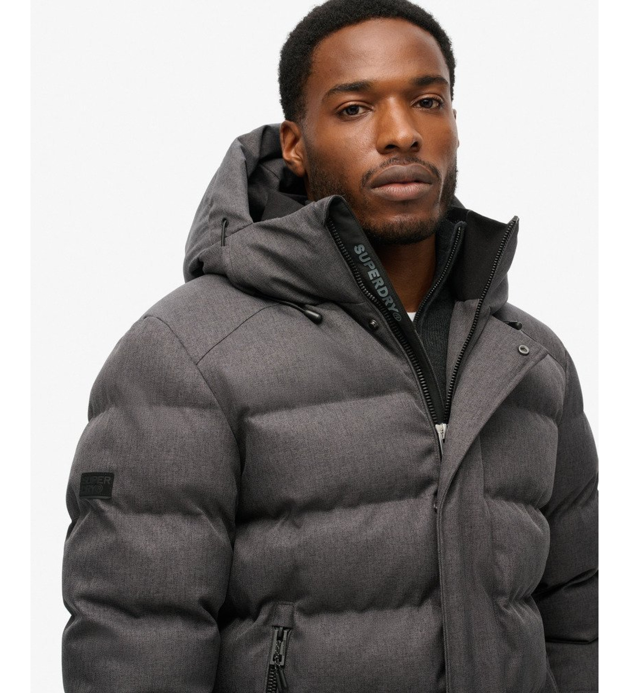 Superdry Tweed sportsjakke grå Superdry Tweed sportsjakke grå