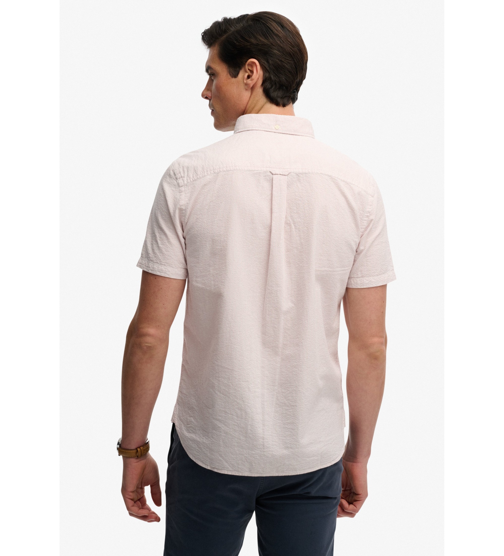 Superdry Klassisches Seersuckerhemd rosa