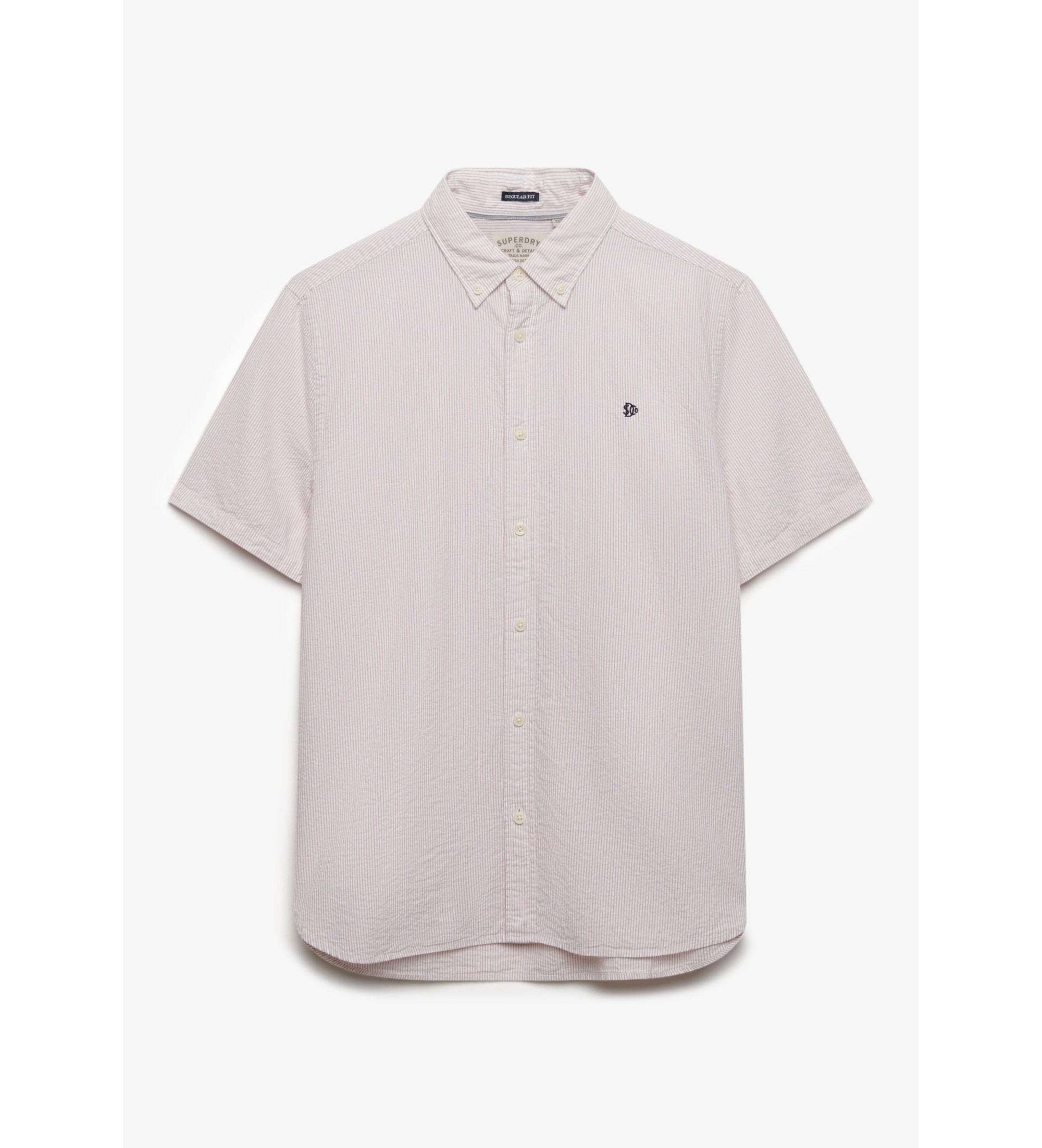 Superdry Klassisches Seersuckerhemd rosa