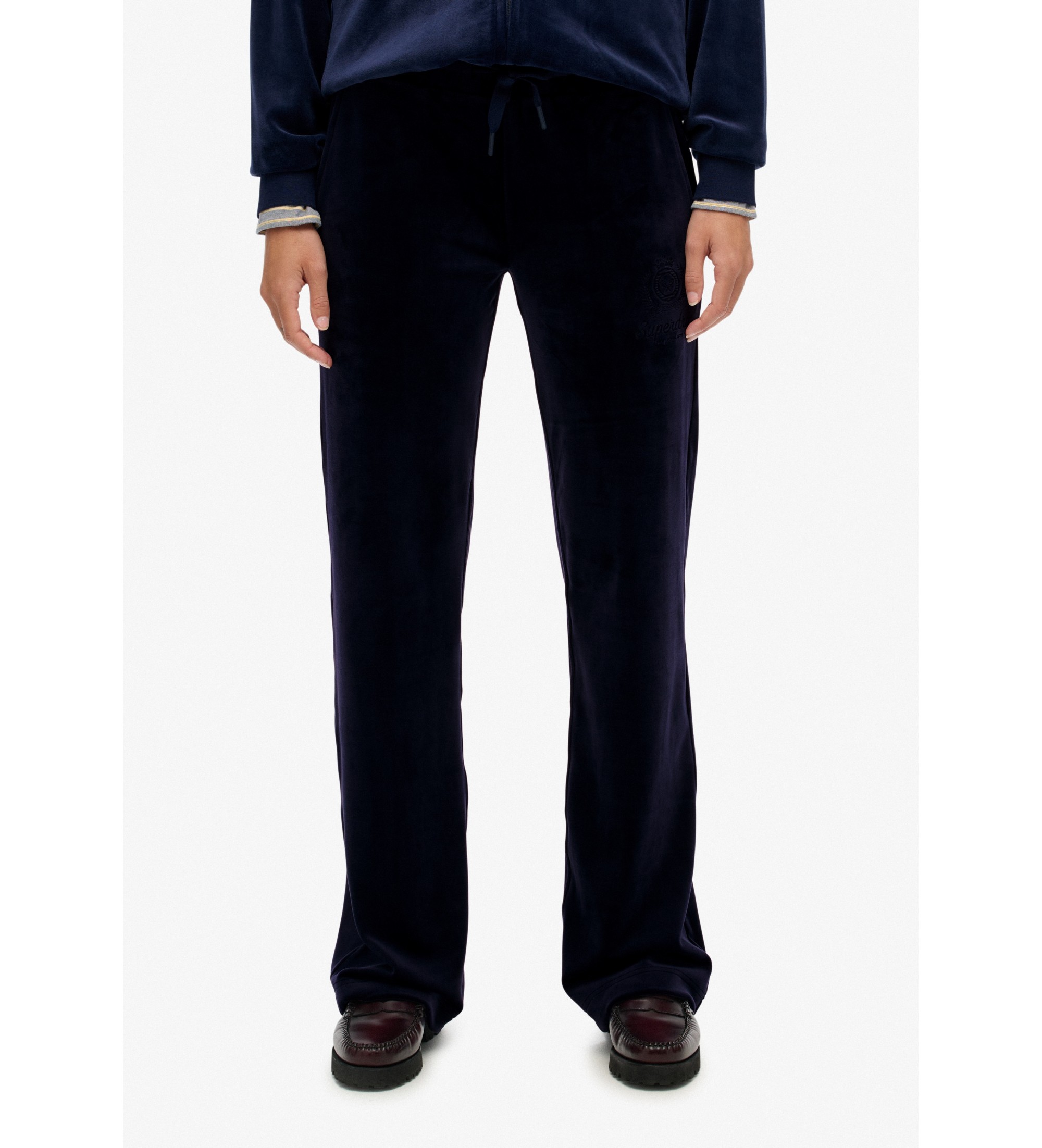 Superdry Jogger Country Club Velour Navy Jogger Bukser Superdry Jogger Country Club Velour Navy Jogger Bukser