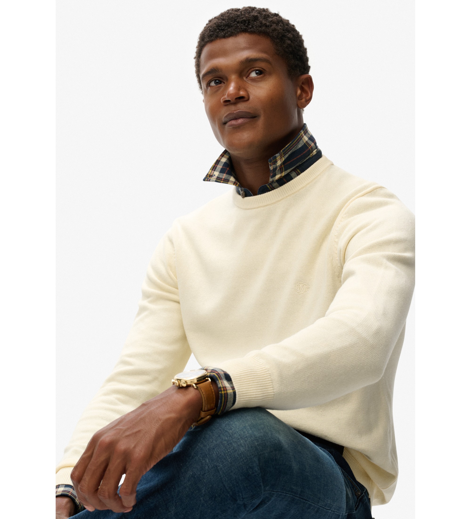 Superdry Sweter Essentials beżowy