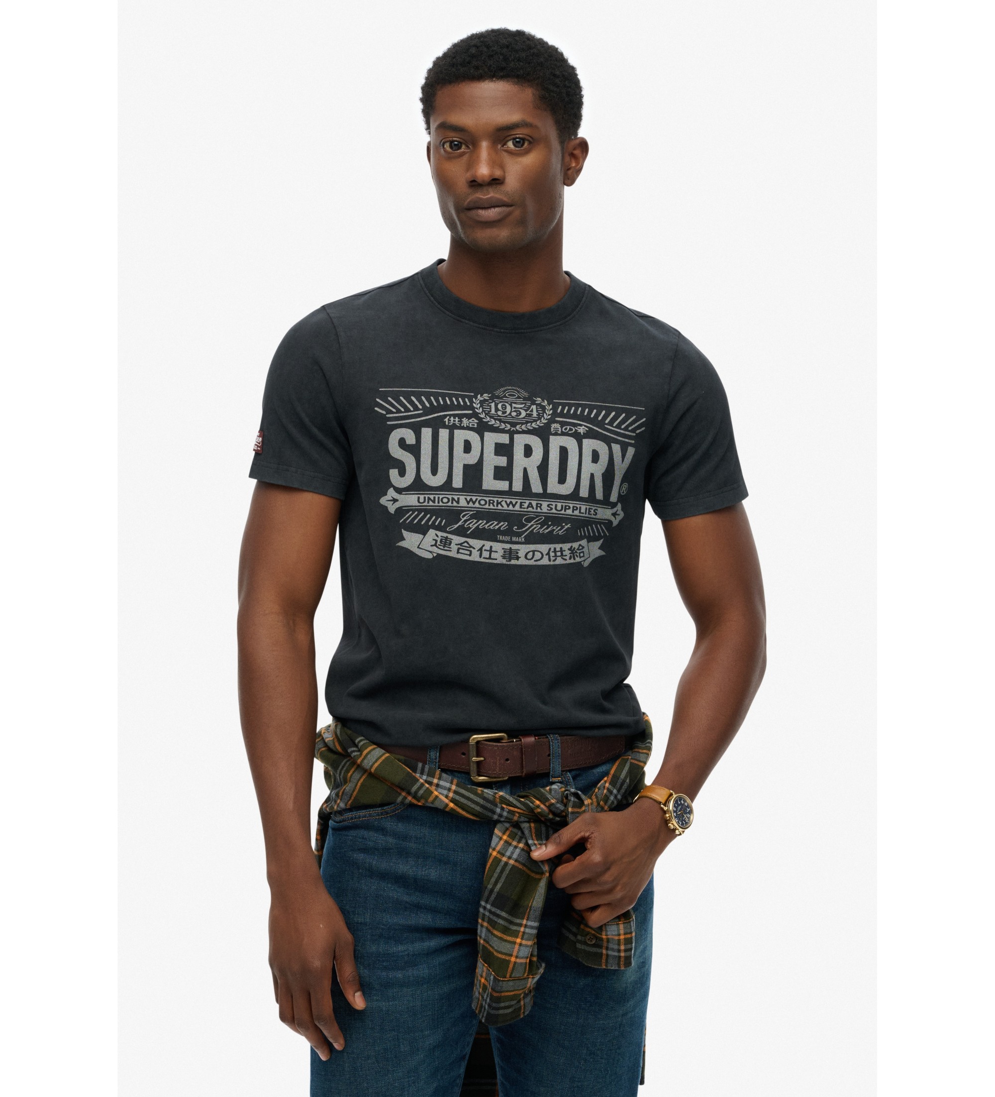 Superdry Heritage Brand T-shirt décontracté noir