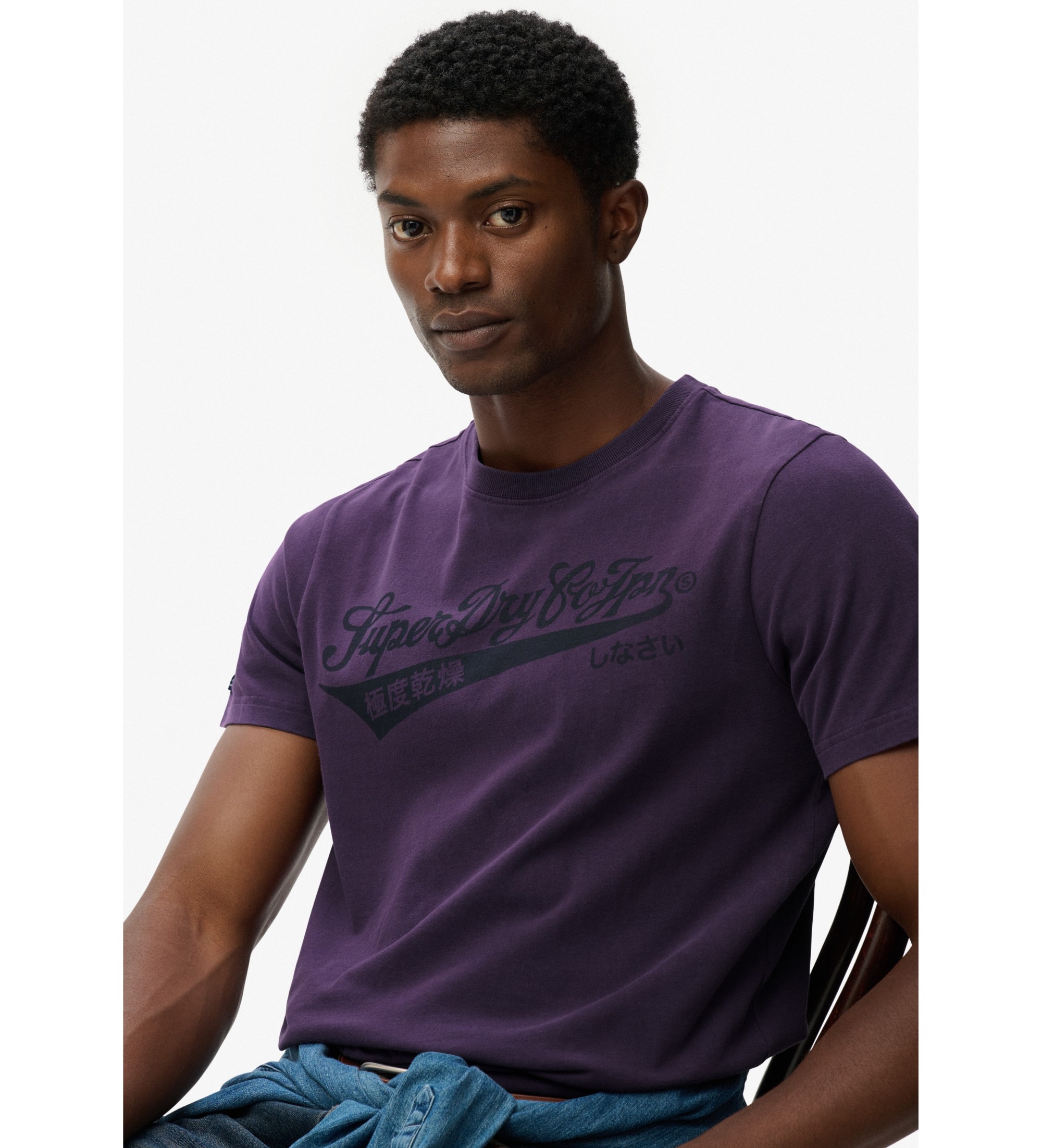 Superdry Heritage Brand Relaxed T-shirt lilac