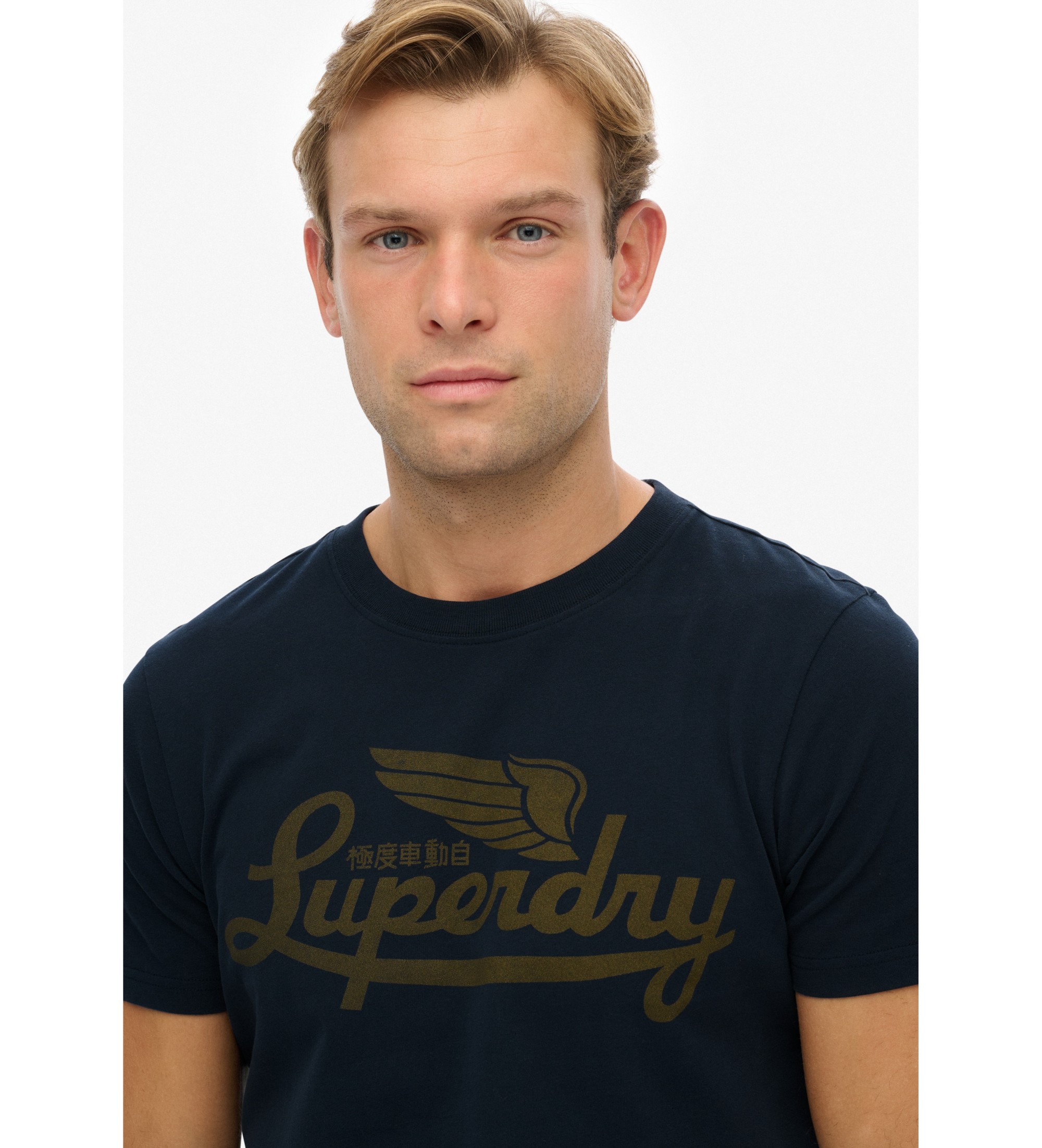 Superdry Heritage Brand Sproščena majica mornarske barve