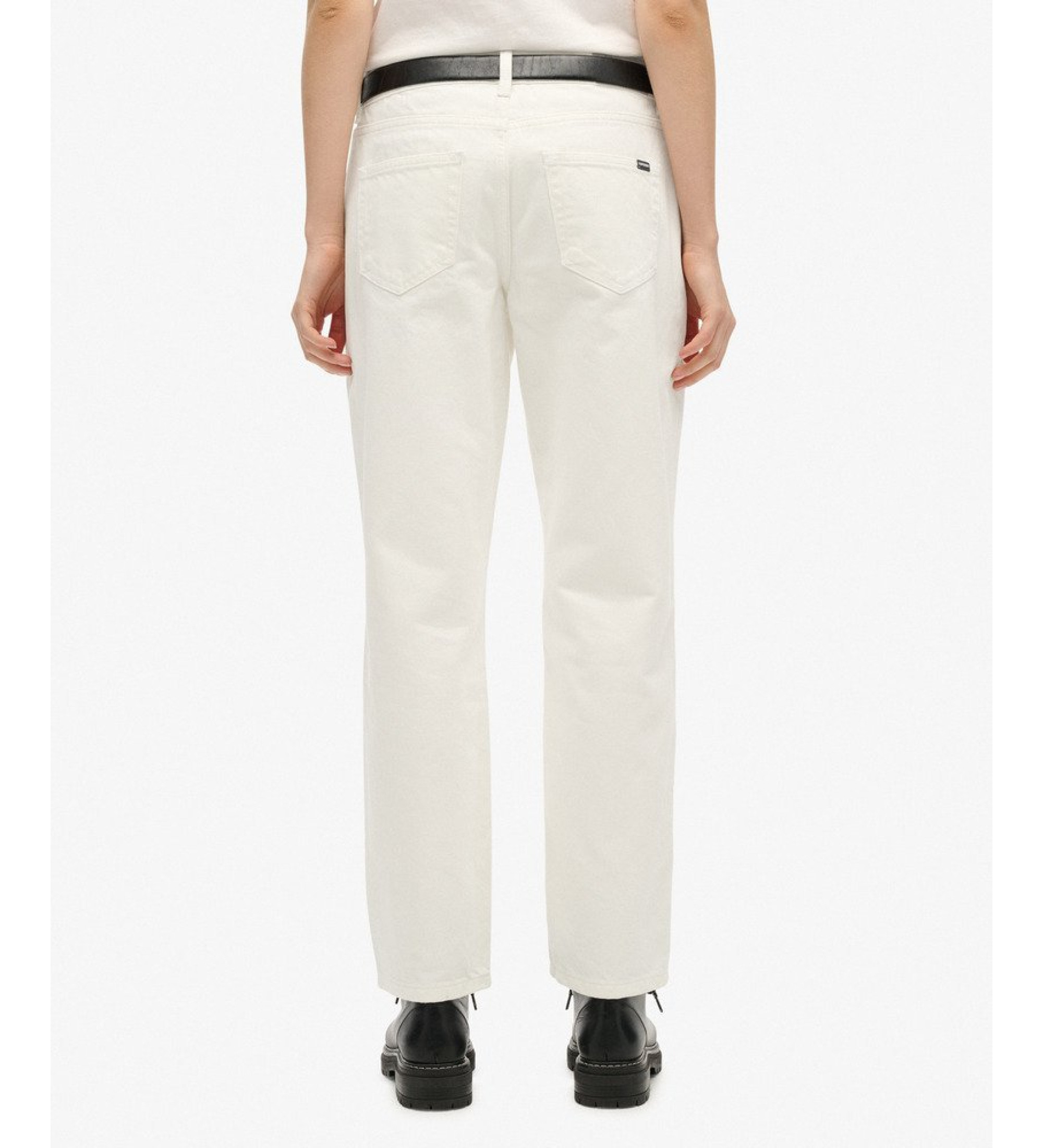 Superdry Jeans Mid Rise Straight off-white Superdry Jeans Mid Rise Straight off-white